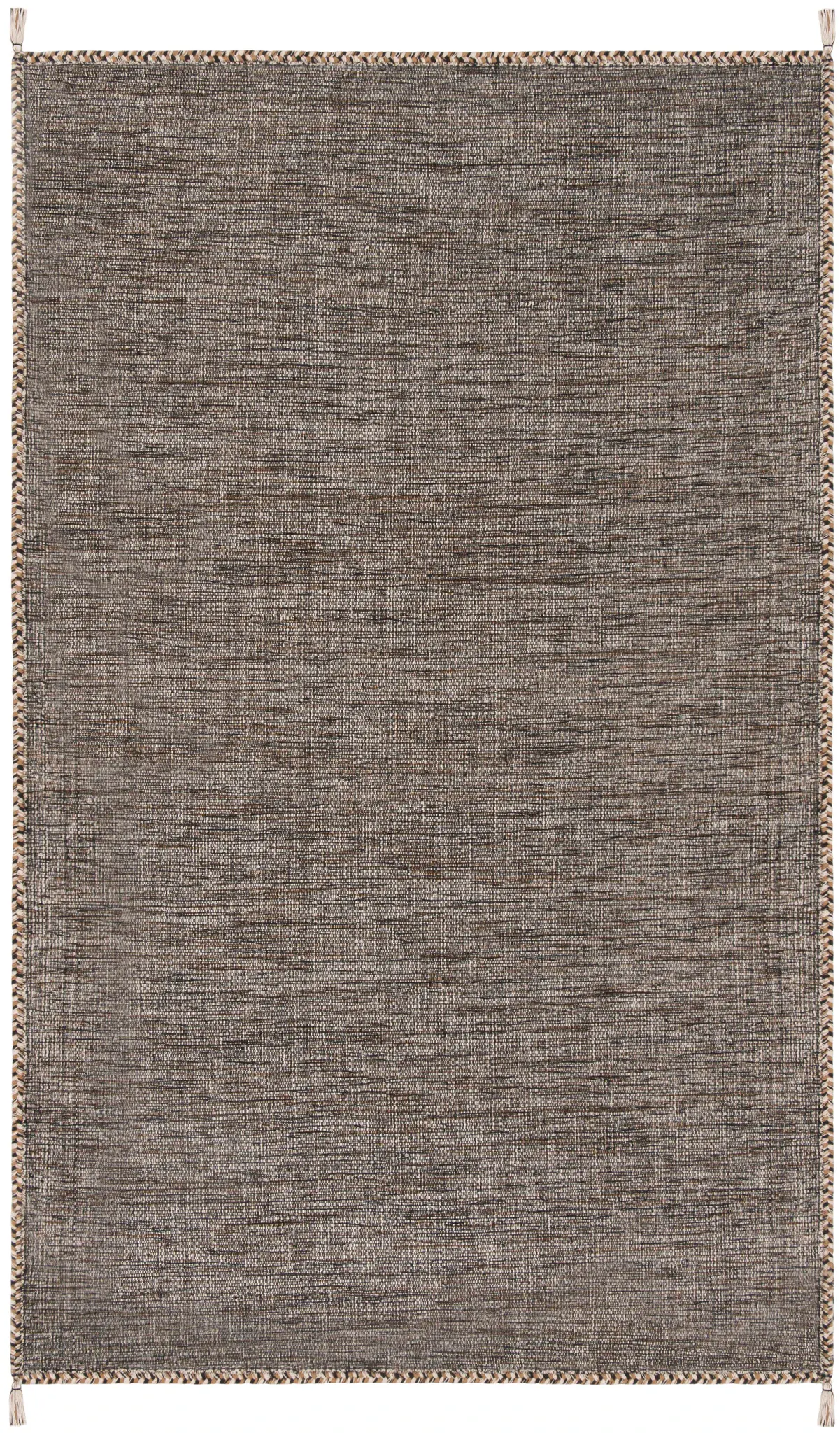 Montauk Cottage Solid Tasseled Hand-Woven Cotton Rug