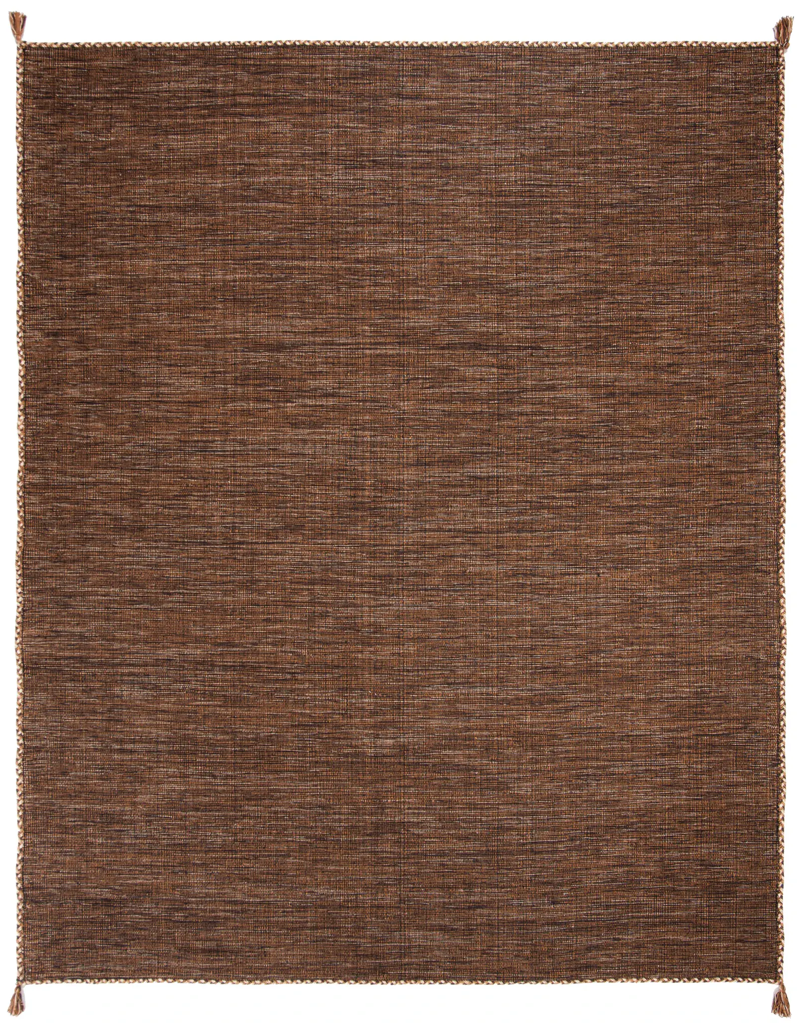 Montauk Cottage Solid Tasseled Hand-Woven Cotton Rug