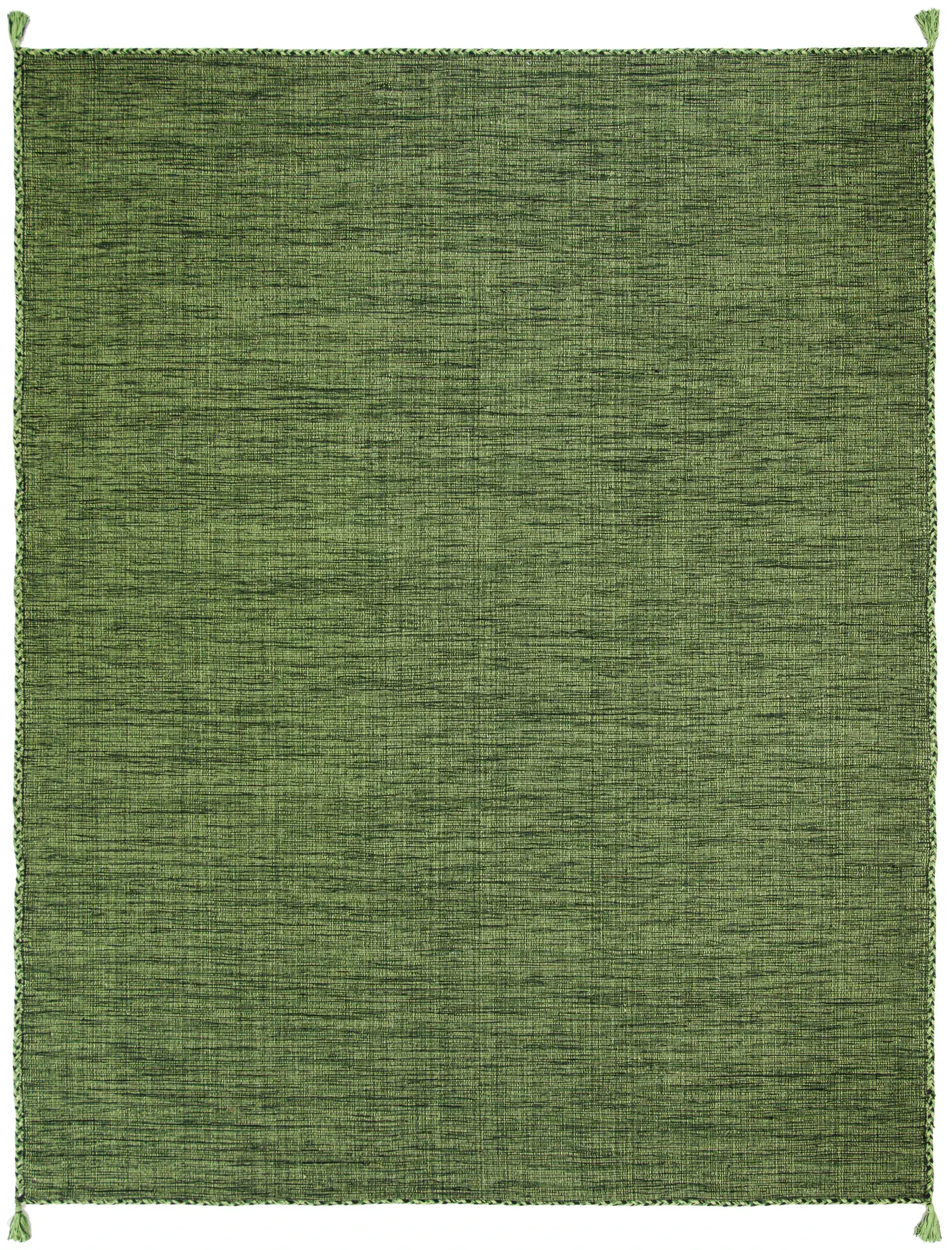 Montauk Cottage Solid Tasseled Hand-Woven Cotton Rug