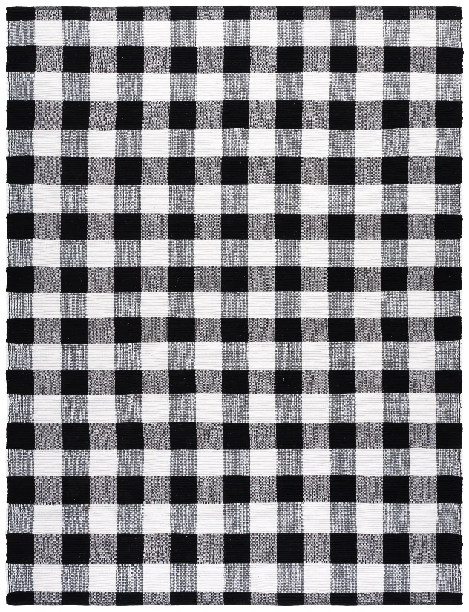 Montauk Farmhouse Checkered Hand-Woven Washable Rug