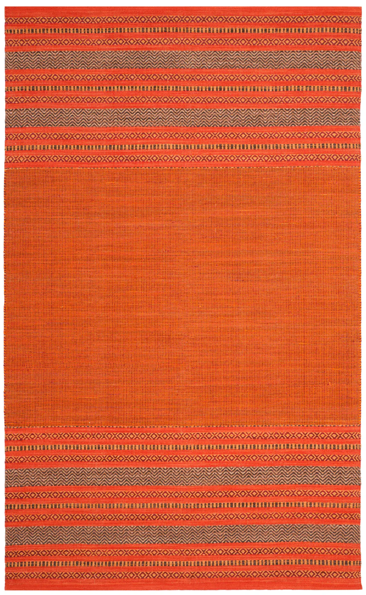 Montauk Striped Tassel Hand-Woven Cotton Rug