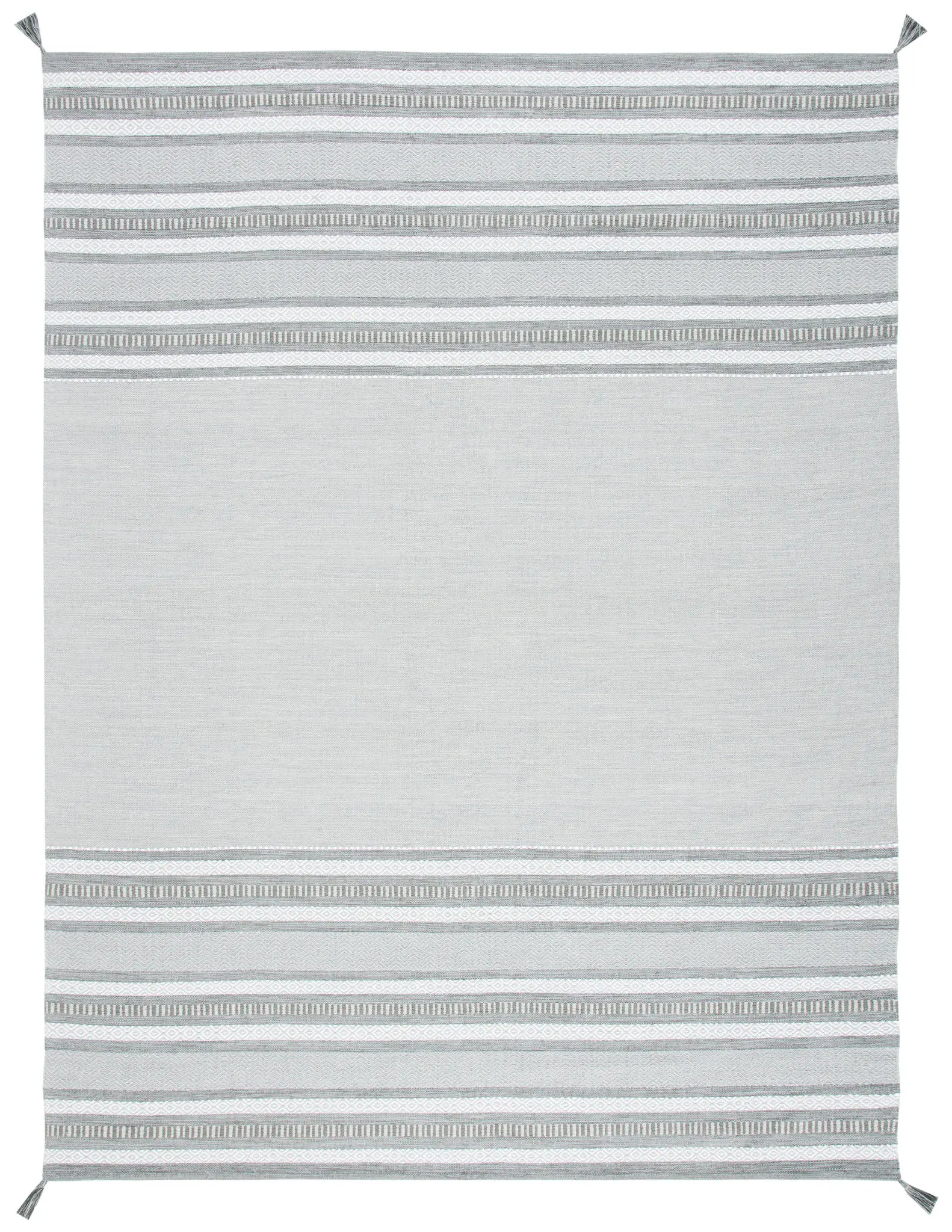 Montauk Striped Tassel Hand-Woven Cotton Rug