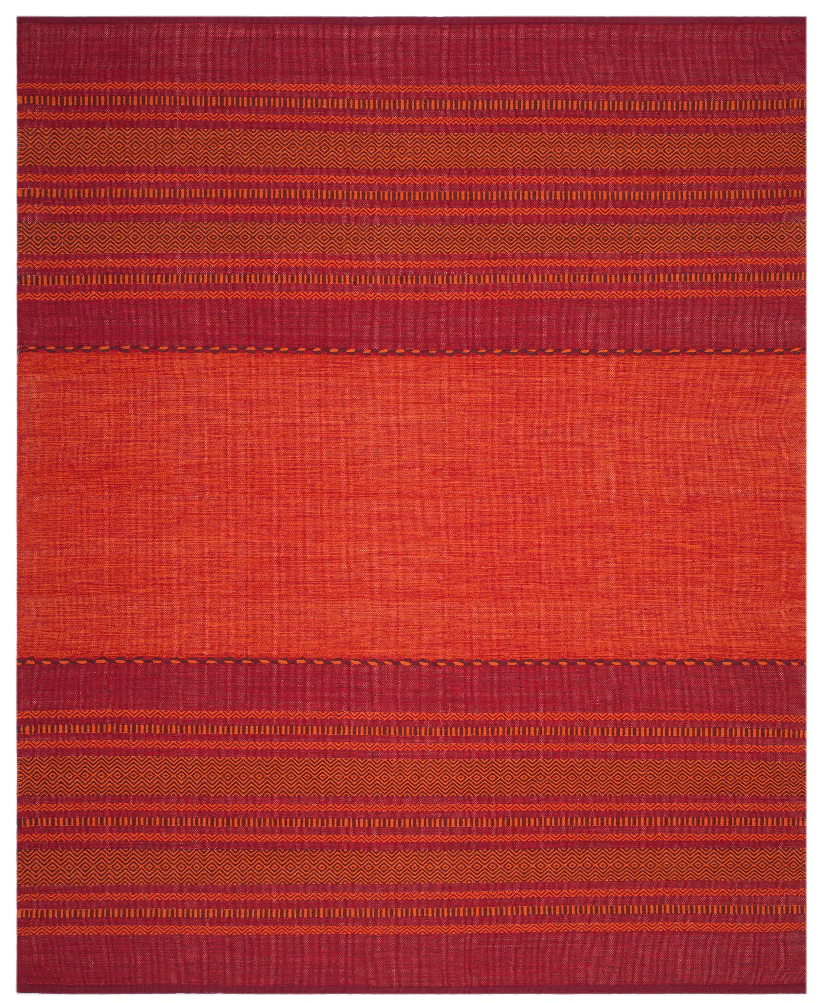 Montauk Banded Stripe Hand-Woven Cotton Rug
