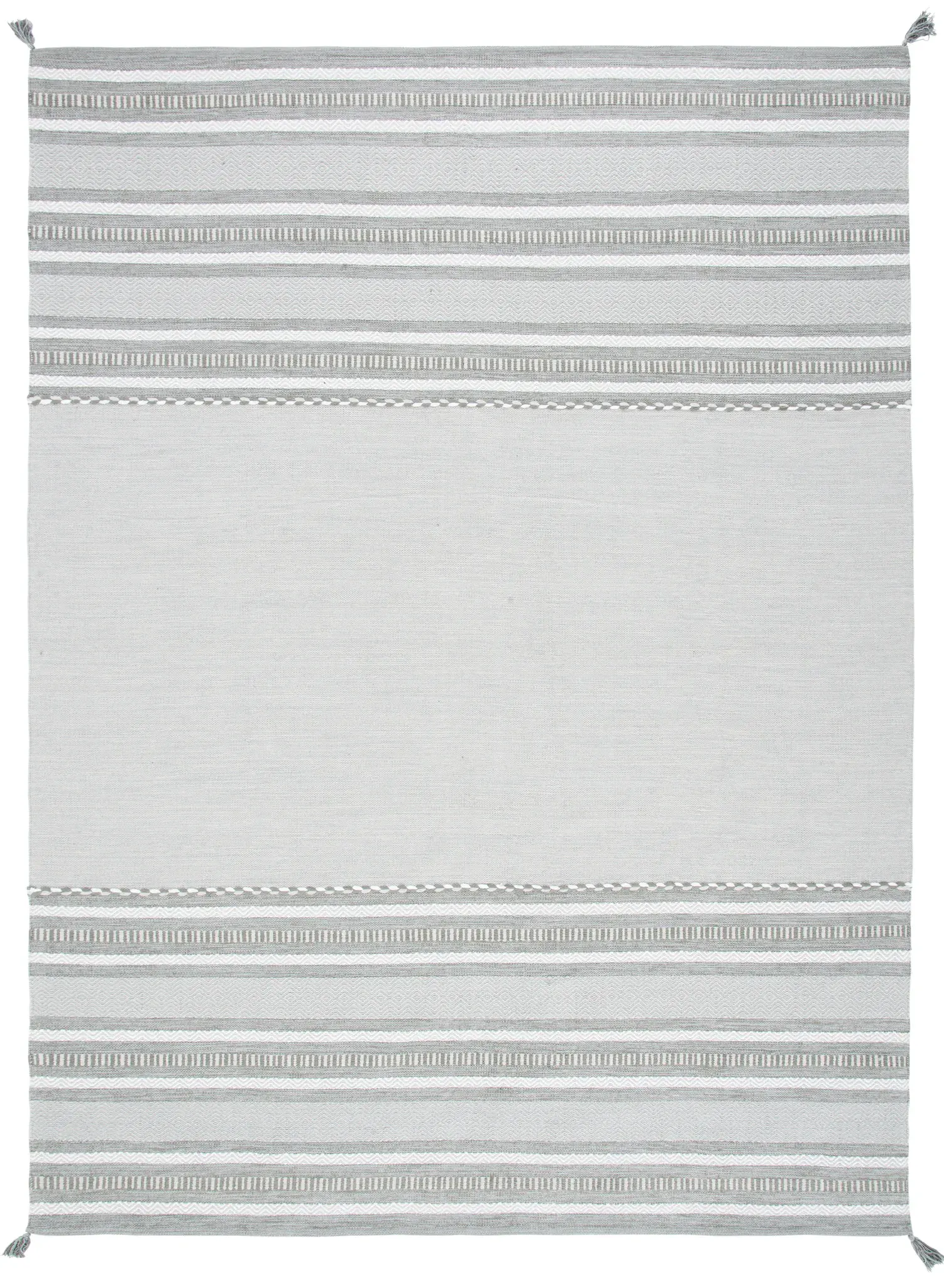Montauk Banded Stripe Hand-Woven Cotton Rug