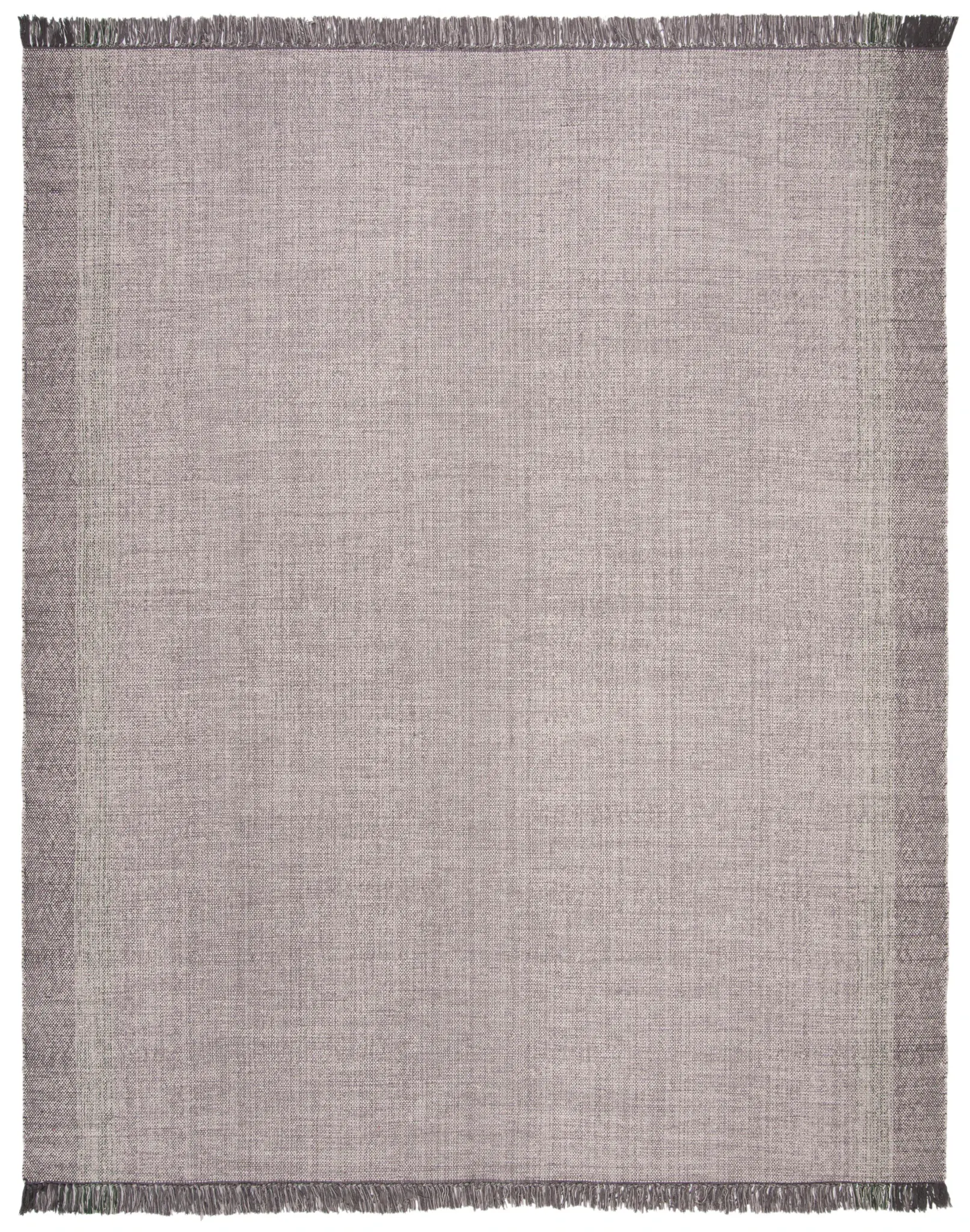 Montauk Bordered Fringe Hand-Woven Cotton Rug