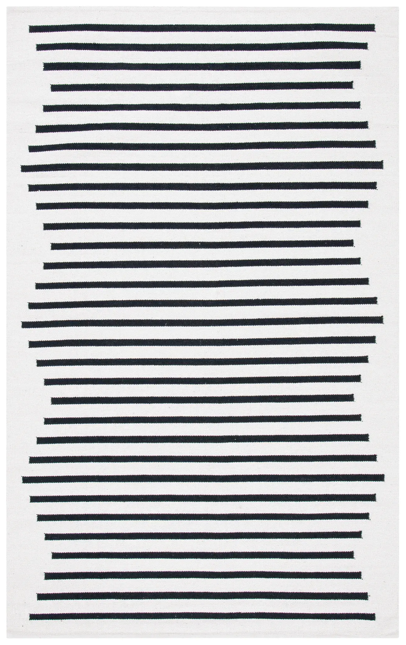 Montauk Linear Bordered Stripe Hand-Woven Cotton Rug