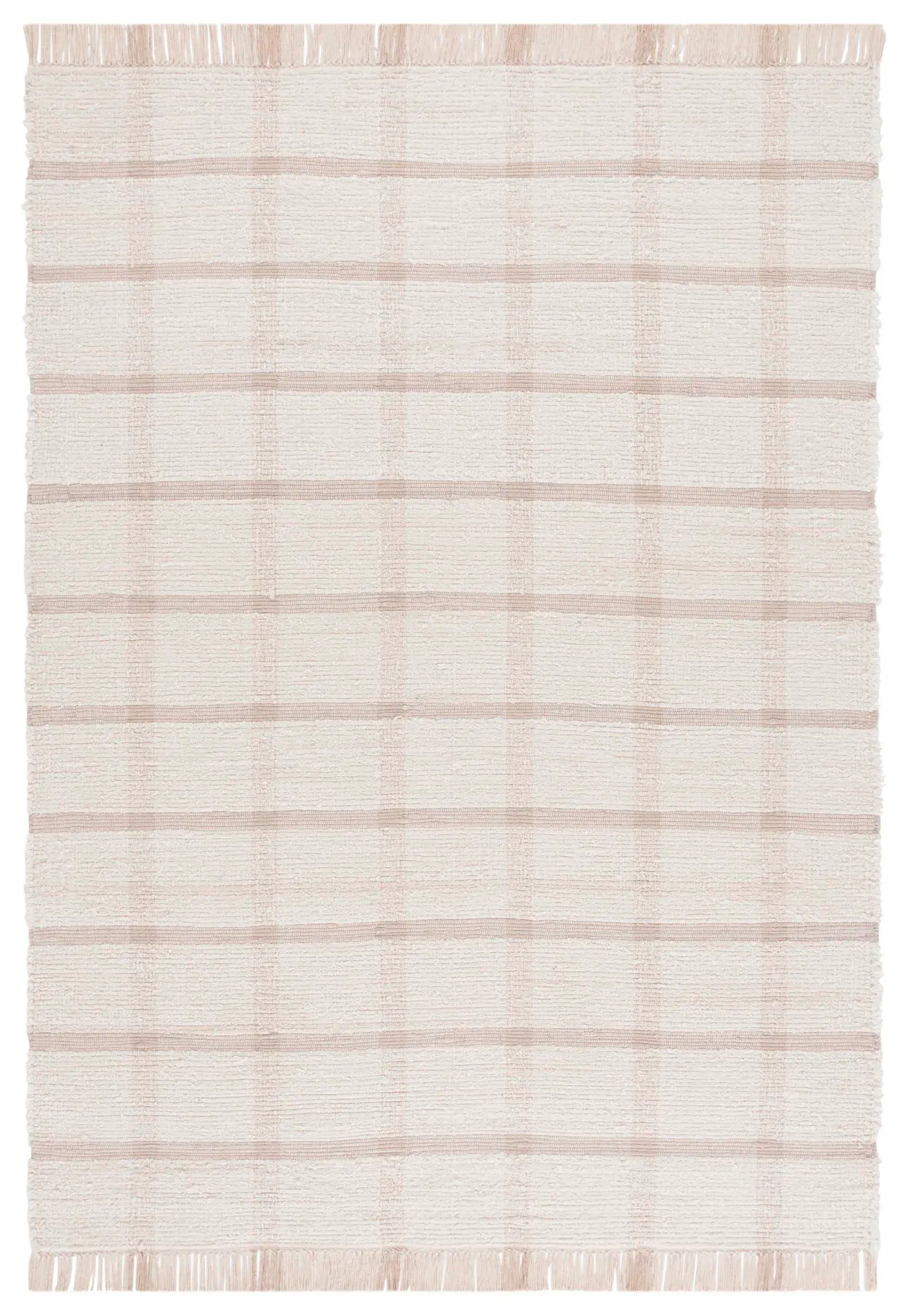 Montauk Windowpane Plaid Hand-Woven Cotton Rug