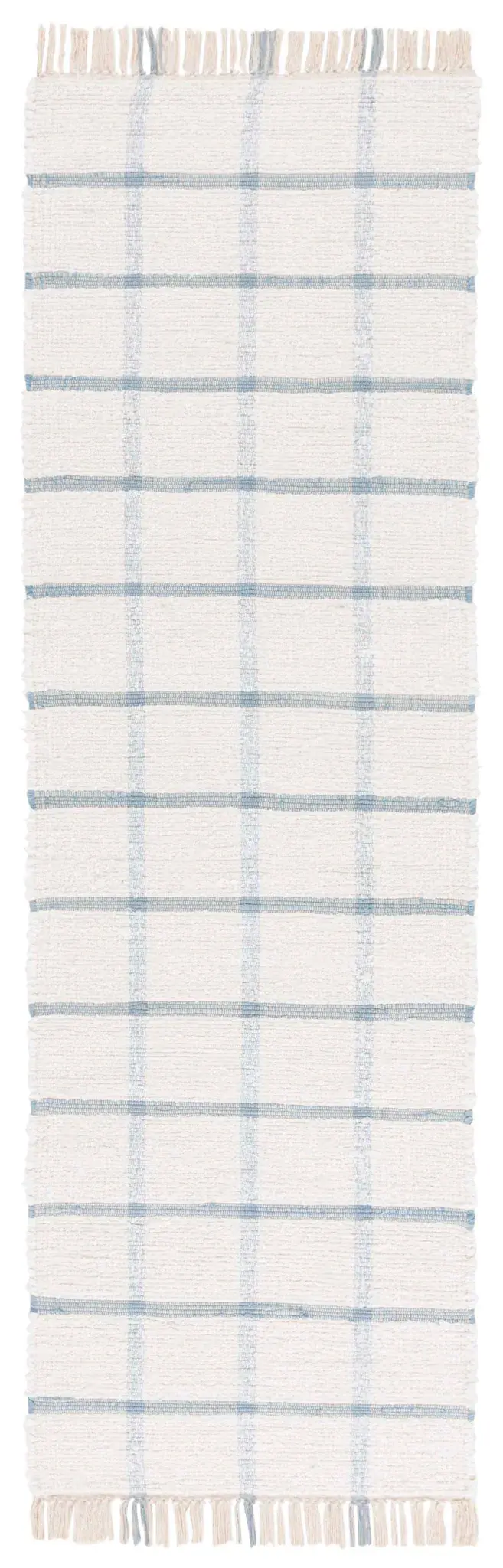 Montauk Windowpane Plaid Hand-Woven Cotton Rug