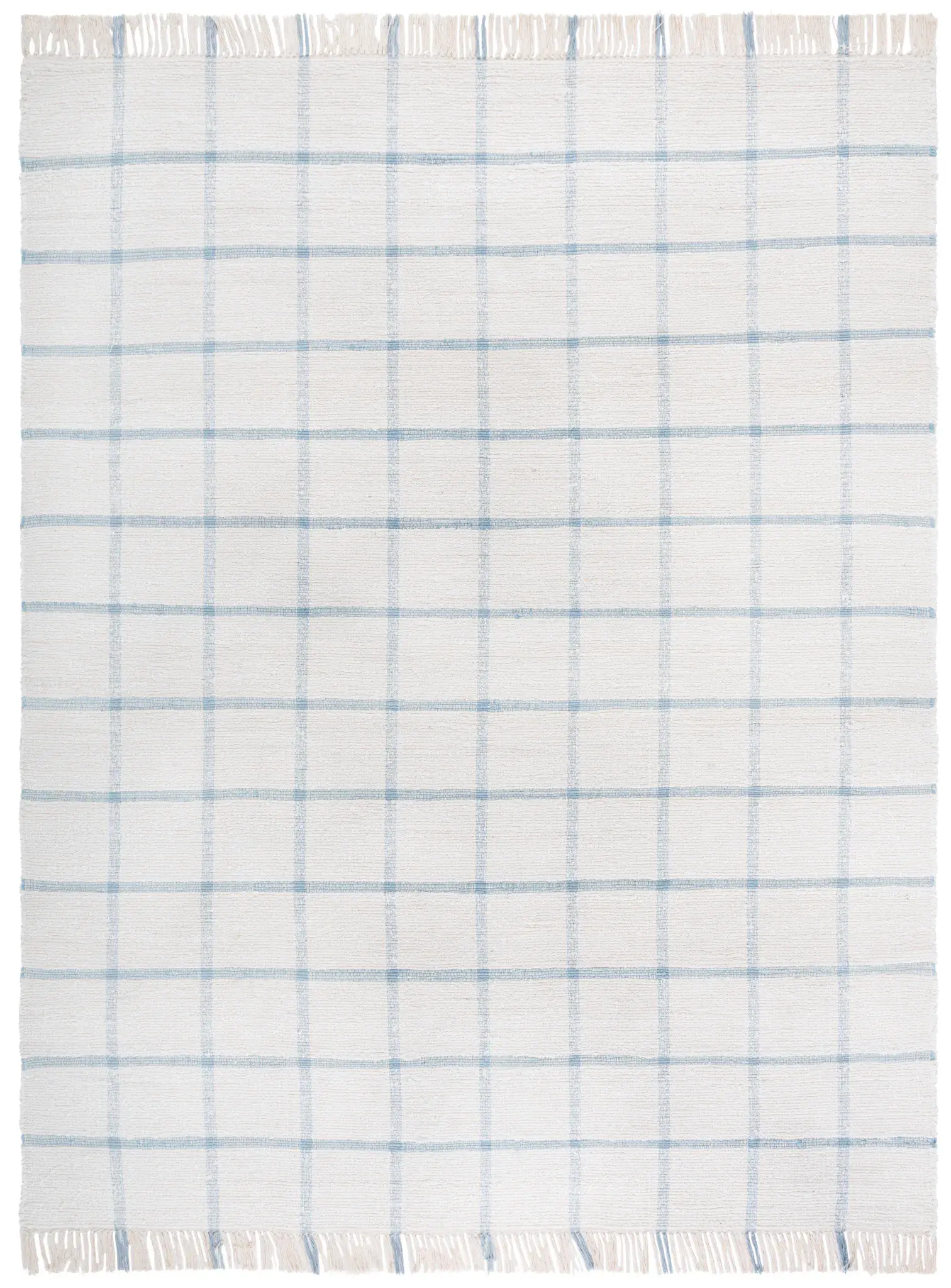 Montauk Windowpane Plaid Hand-Woven Cotton Rug