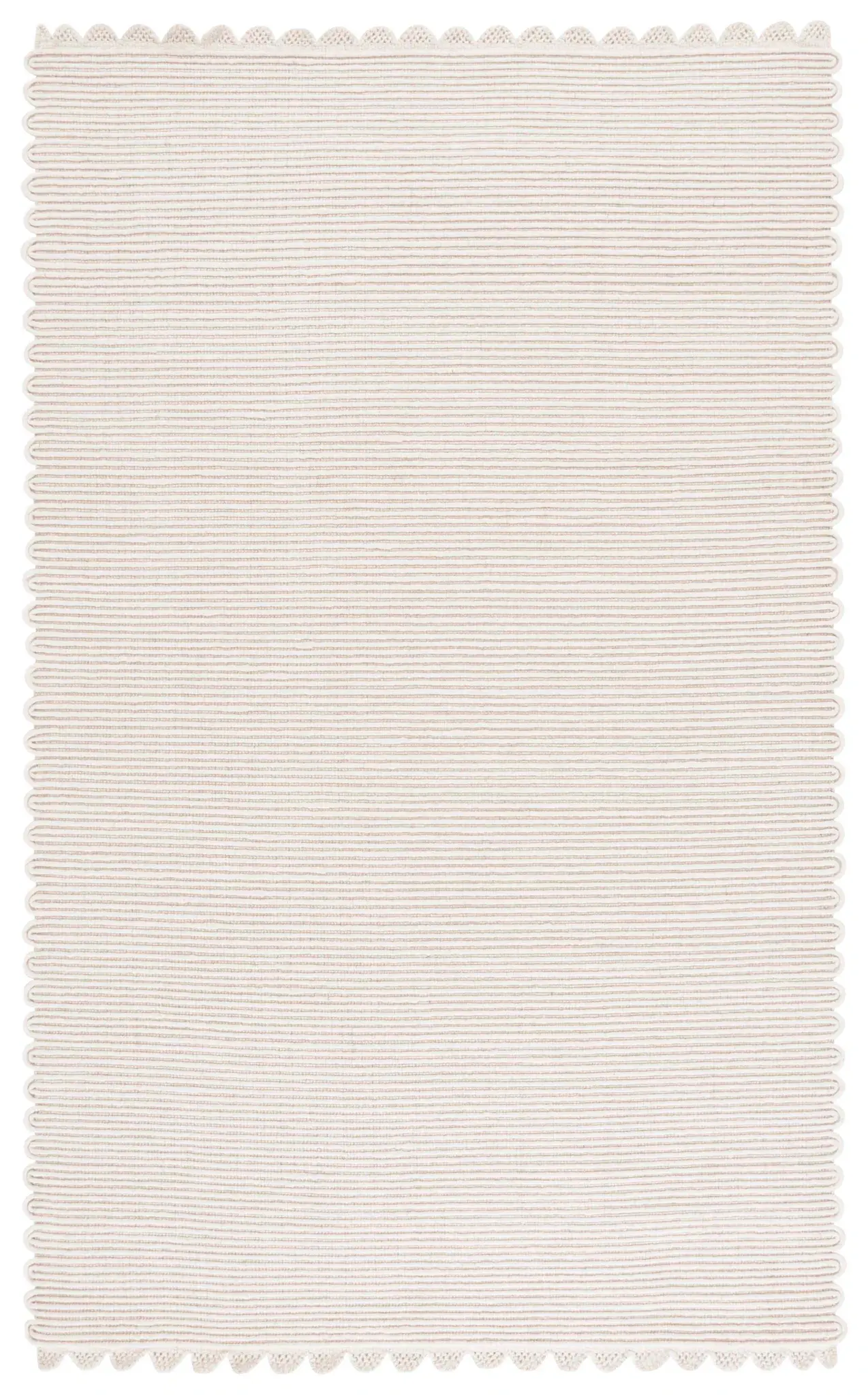 Montauk Scalloped Ribbed Hand-Woven Wool Rug
