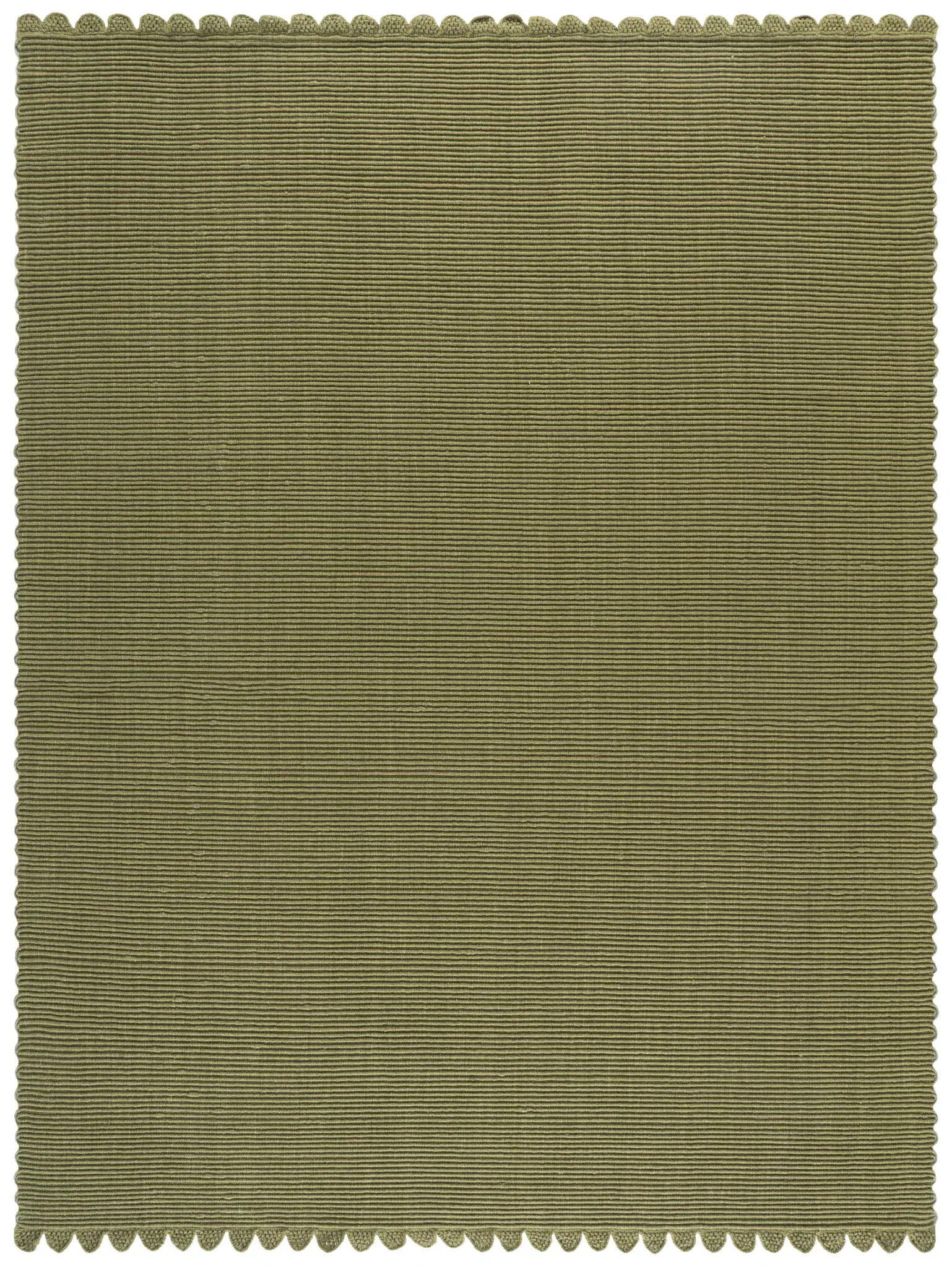 Montauk Scalloped Ribbed Hand-Woven Wool Rug