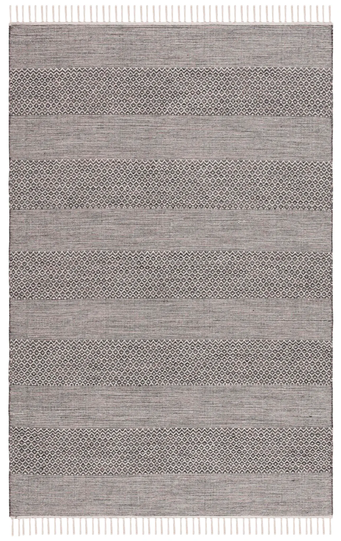 Montauk Striped Diamond Hand-Woven Cotton Rug