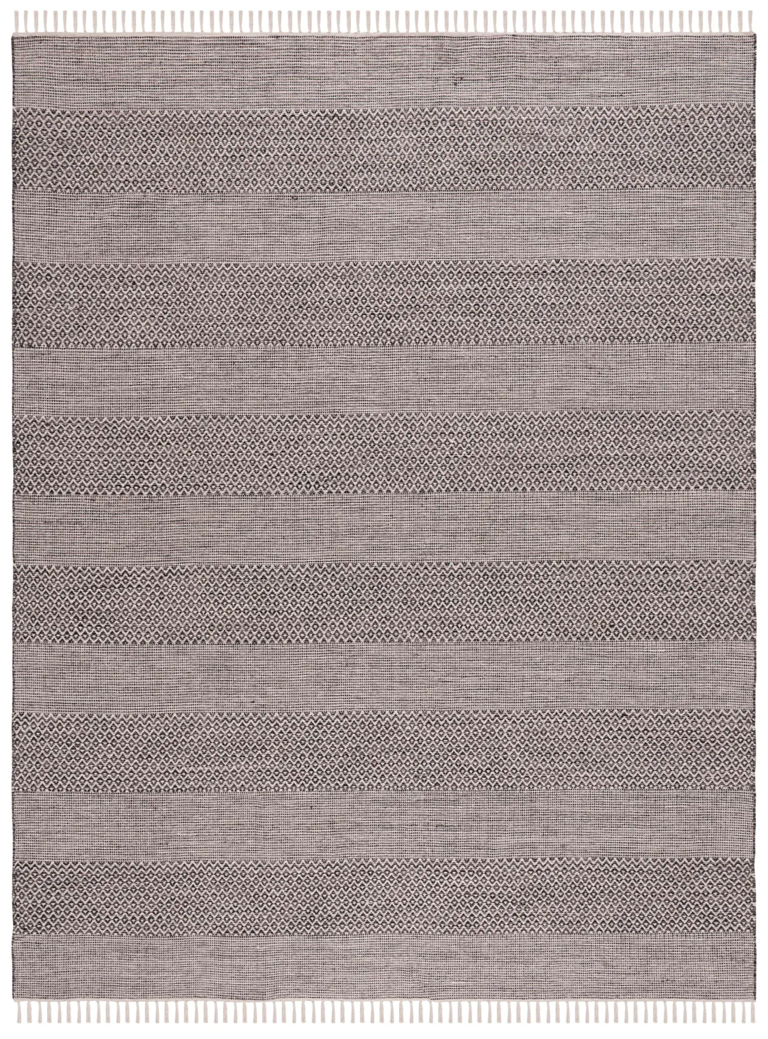 Montauk Striped Diamond Hand-Woven Cotton Rug