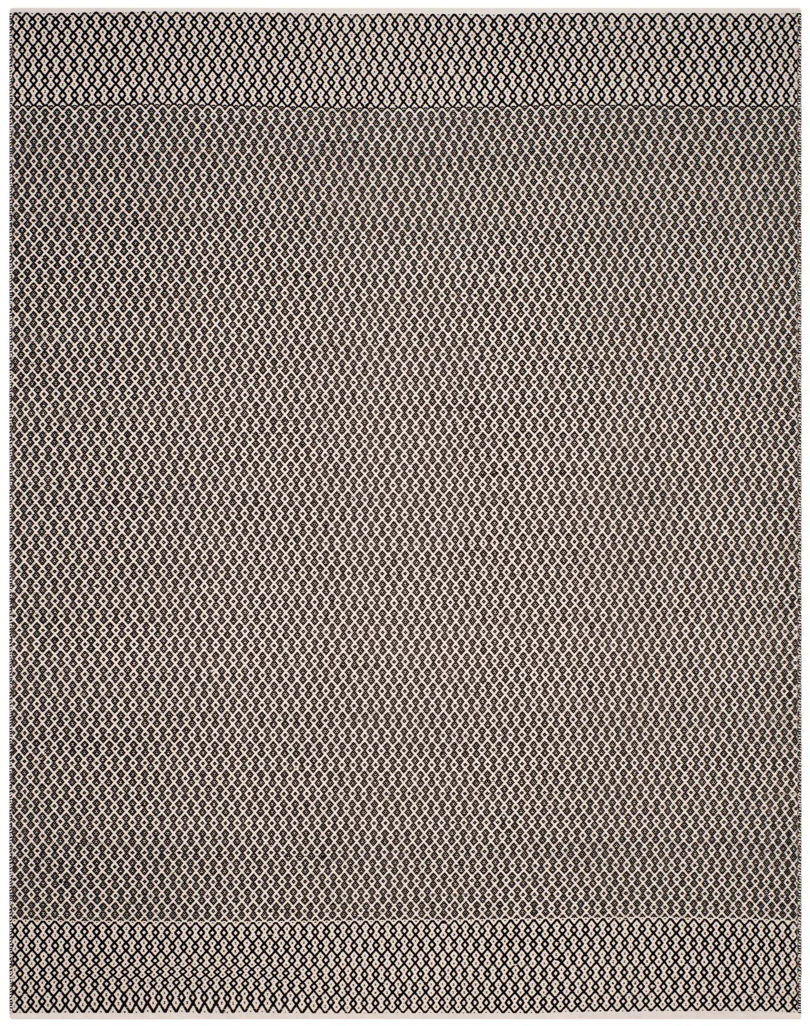 Montauk Diamond Bordered Hand-Woven Cotton Rug