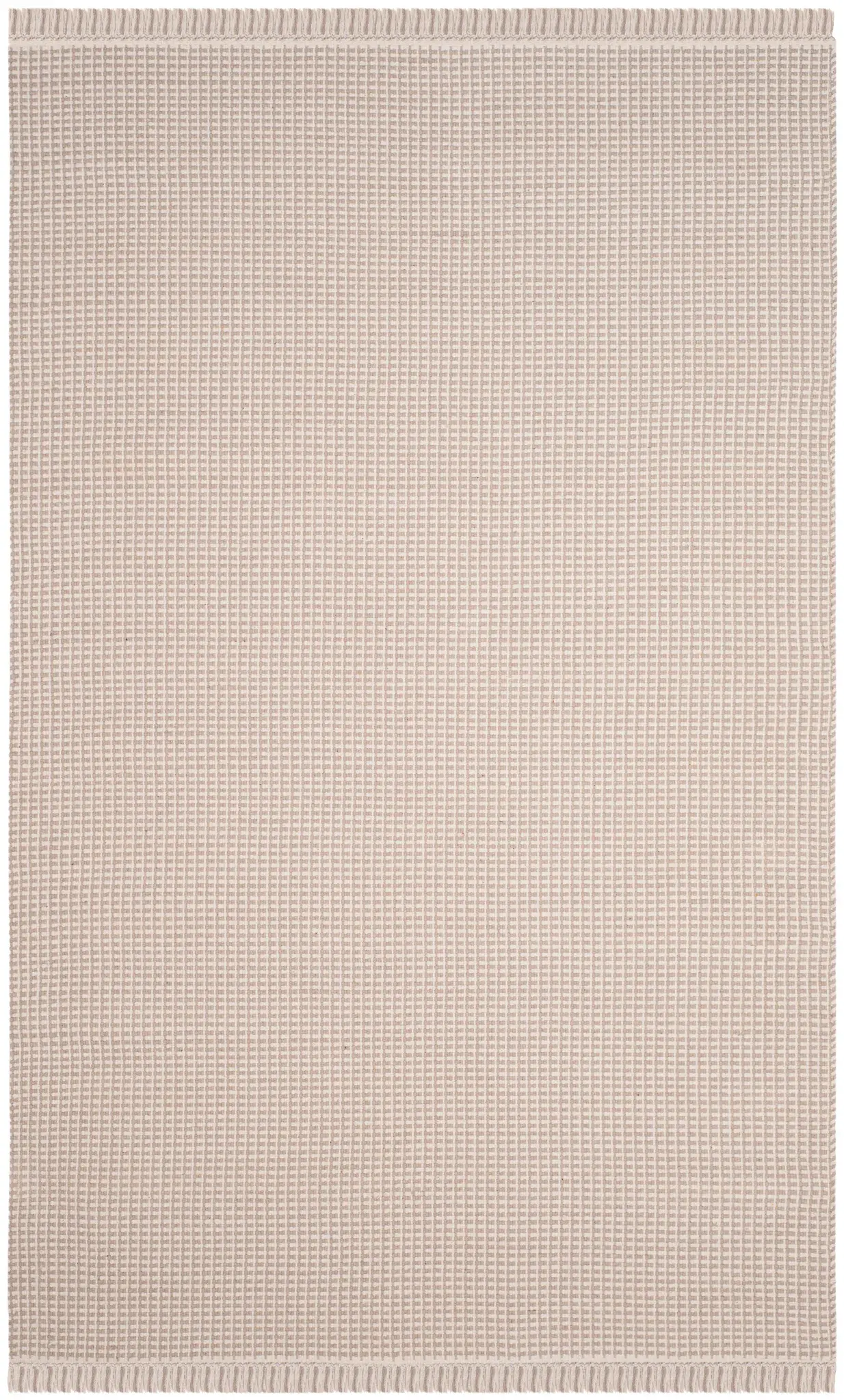 Montauk Basketweave Fringed Hand-Woven Cotton Rug
