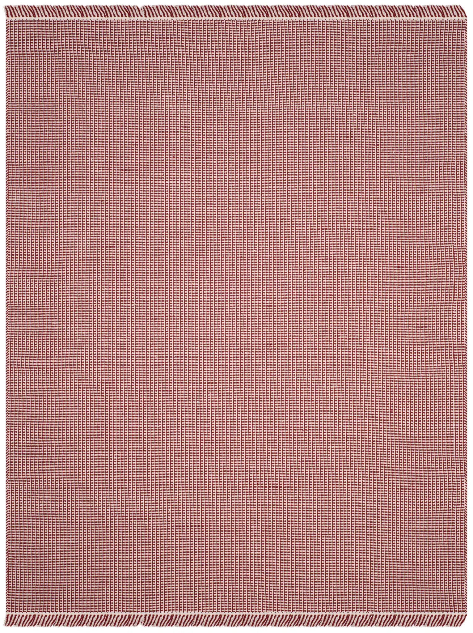 Montauk Basketweave Fringed Hand-Woven Cotton Rug