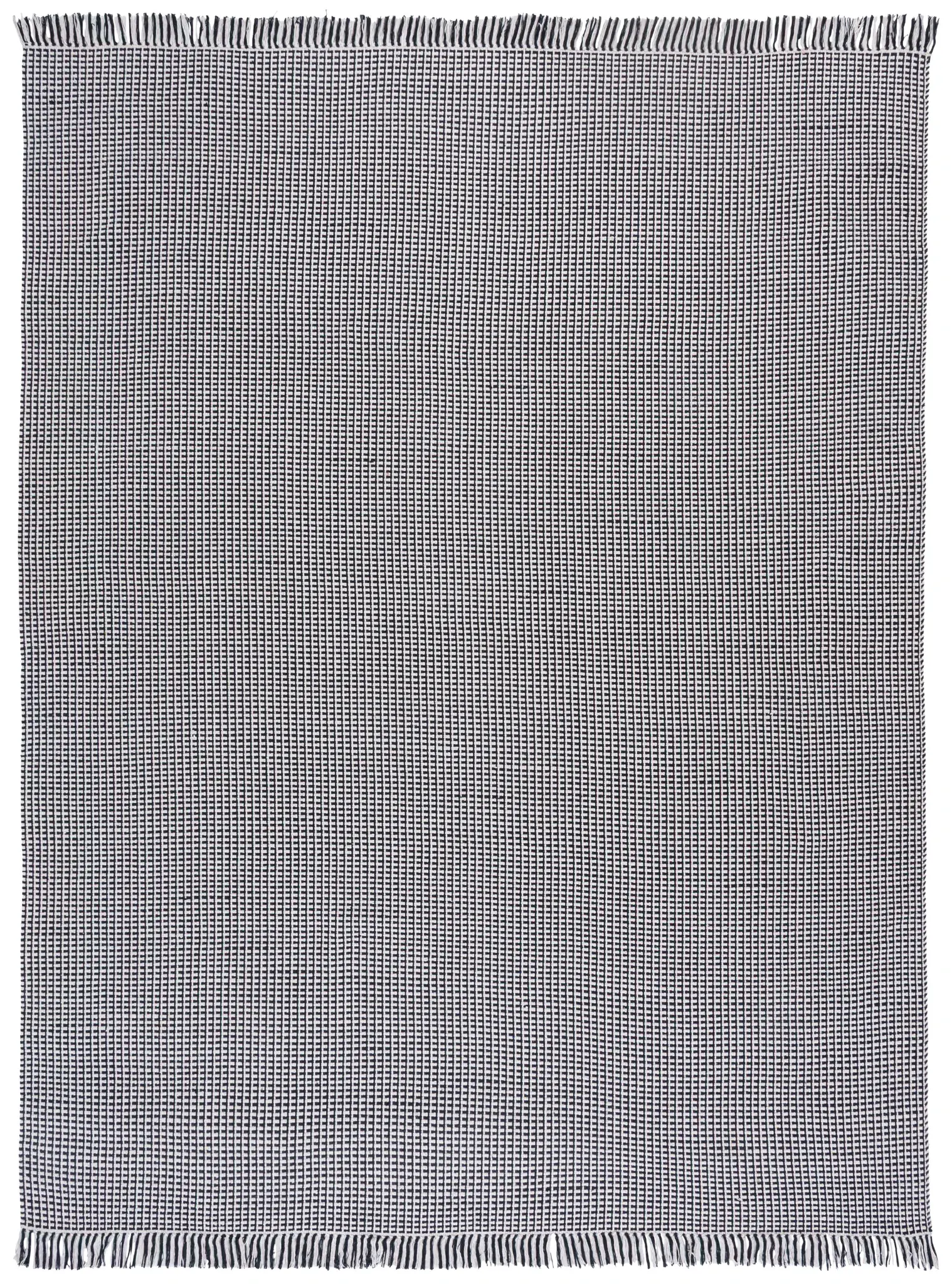 Montauk Basketweave Fringed Hand-Woven Cotton Rug