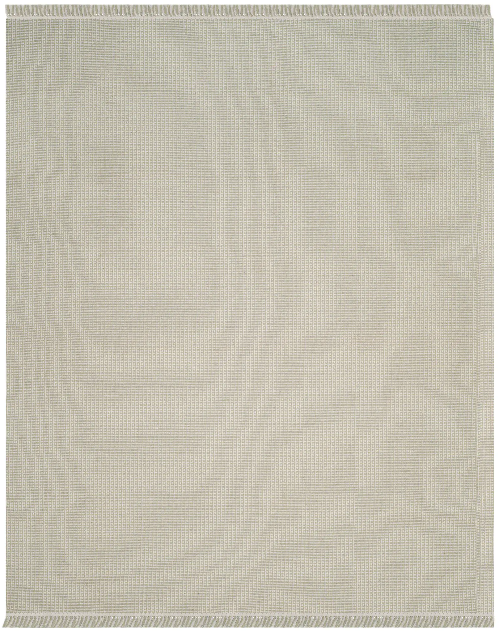Montauk Basketweave Fringed Hand-Woven Cotton Rug
