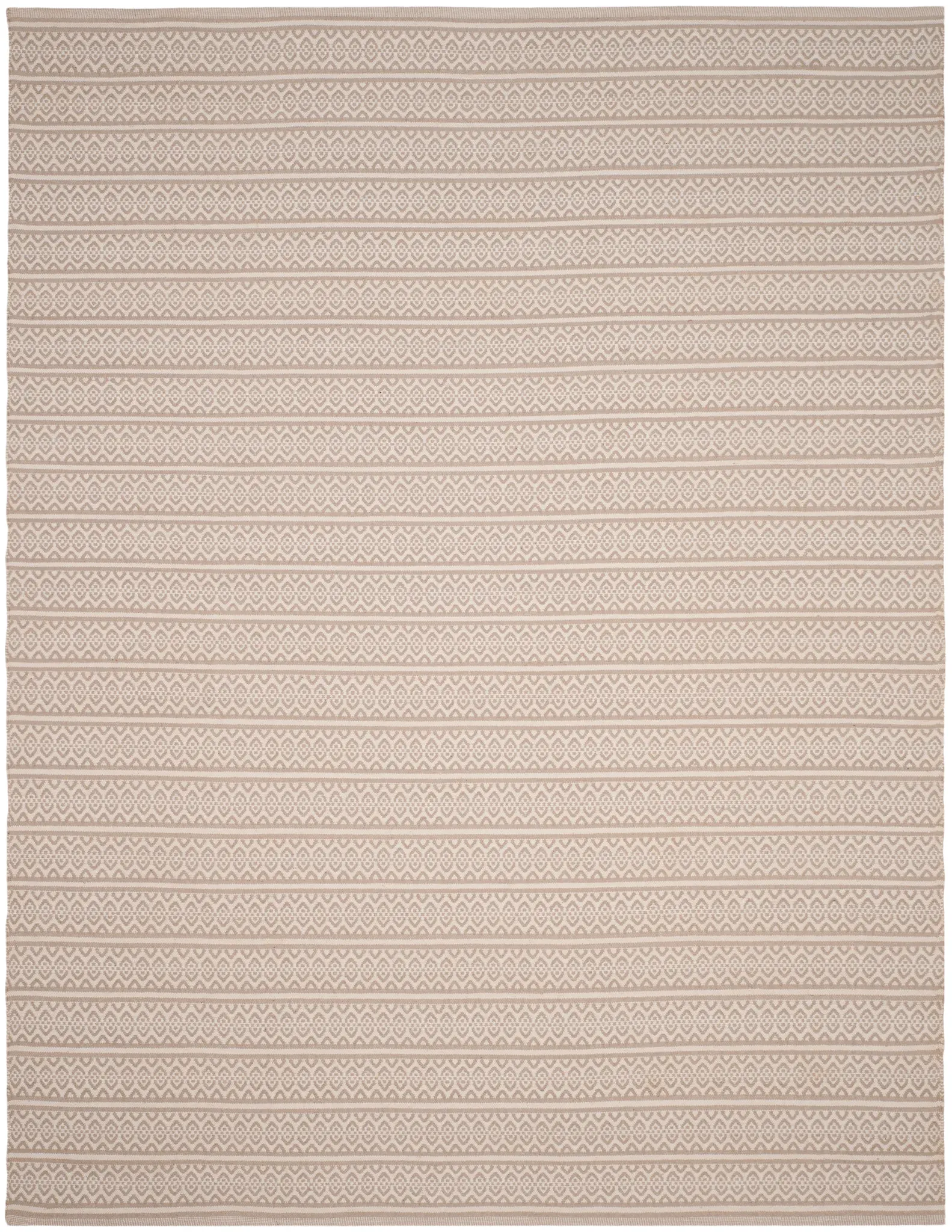 Montauk Allover Diamond Stripe Hand-Woven Cotton Rug