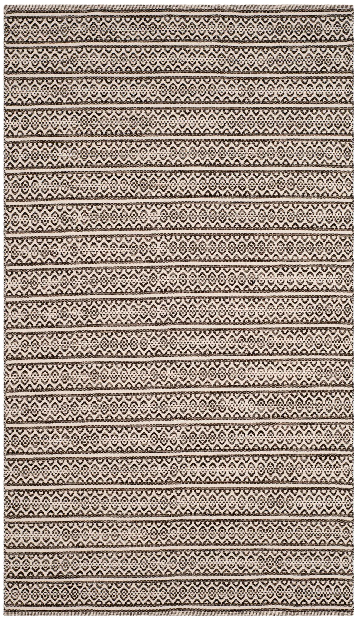 Montauk Allover Diamond Stripe Hand-Woven Cotton Rug