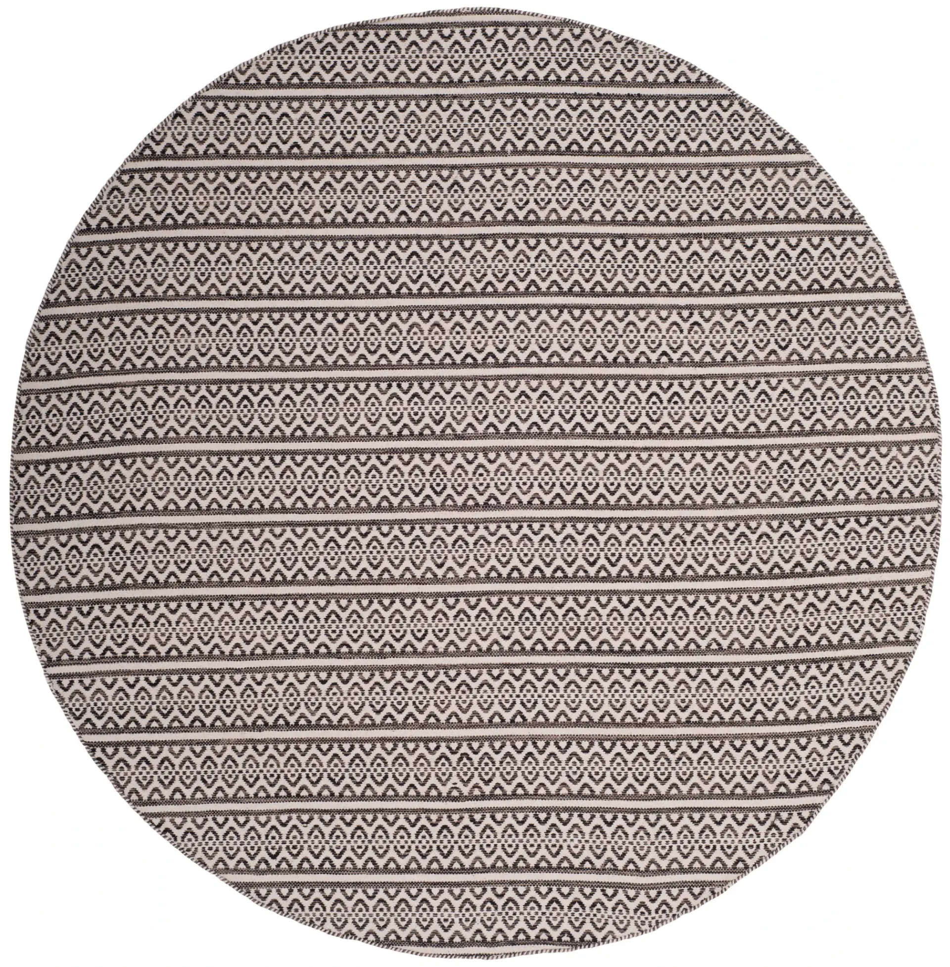 Montauk Allover Diamond Stripe Hand-Woven Cotton Rug