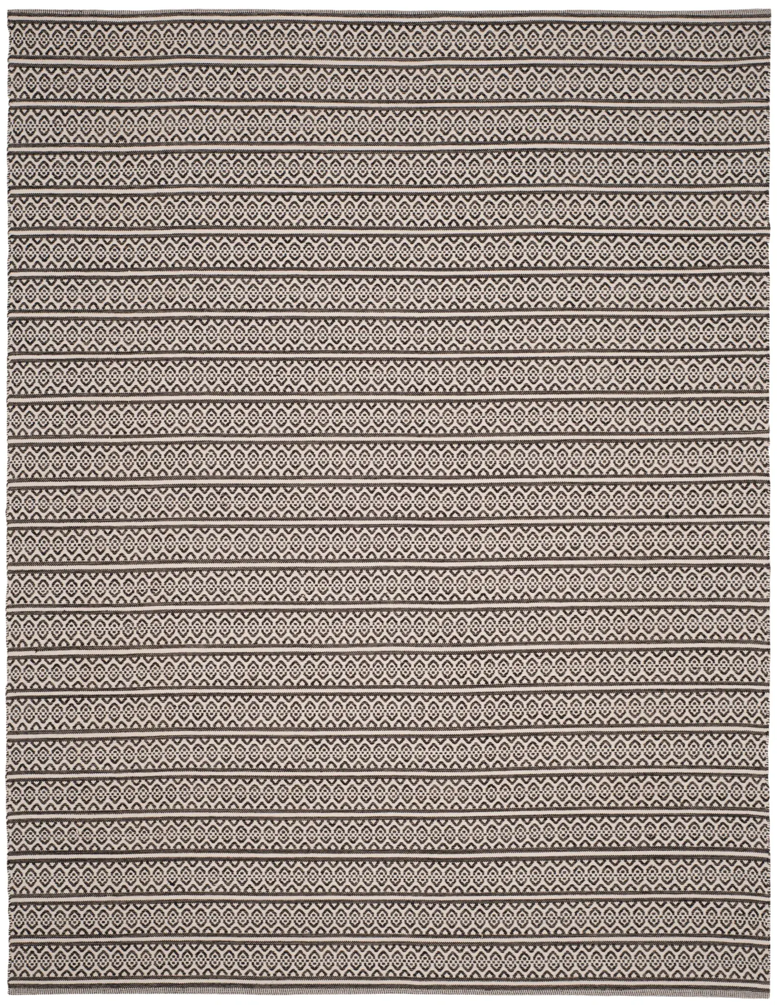 Montauk Allover Diamond Stripe Hand-Woven Cotton Rug