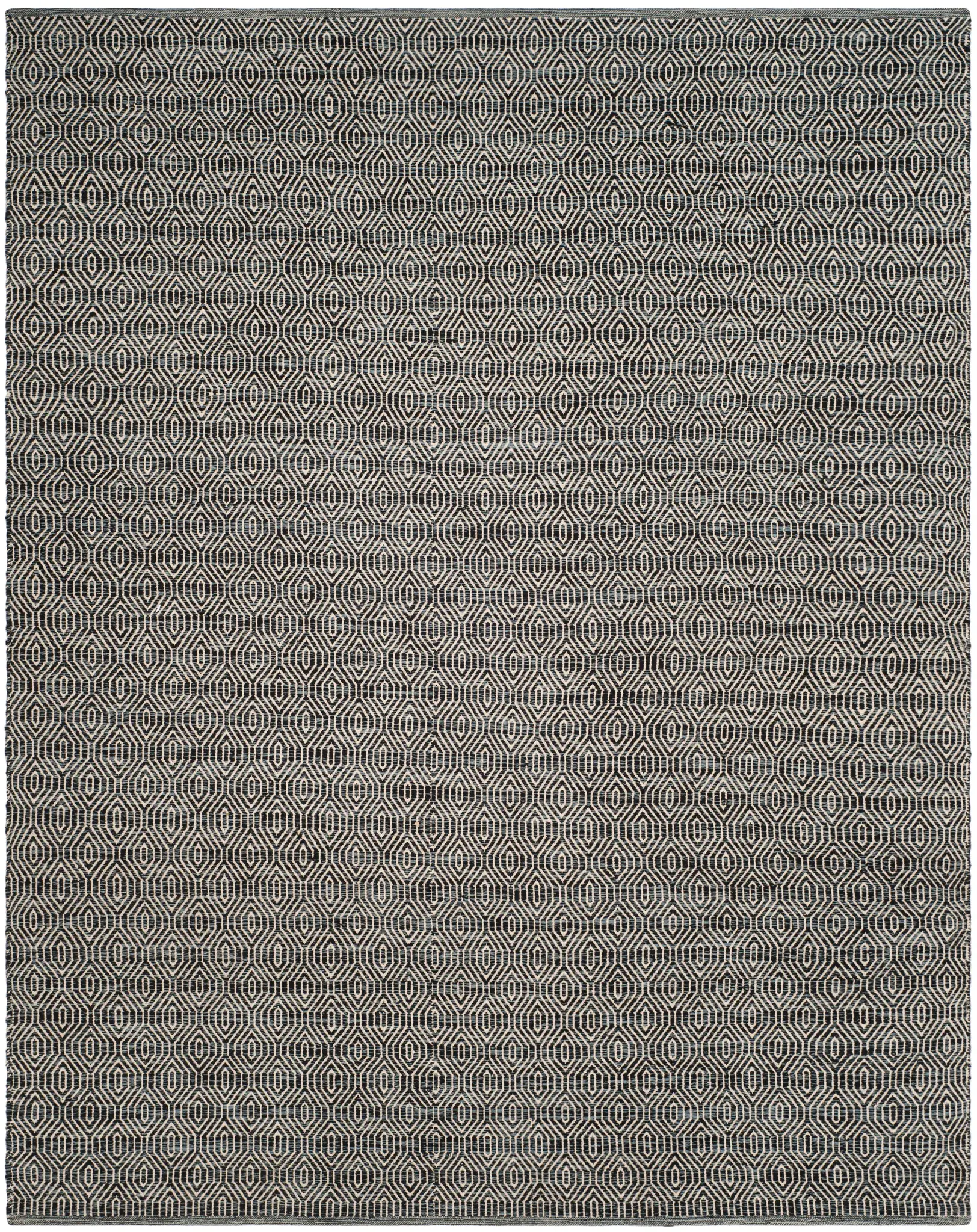 Montauk Nested Diamond Hand-Woven Cotton Rug