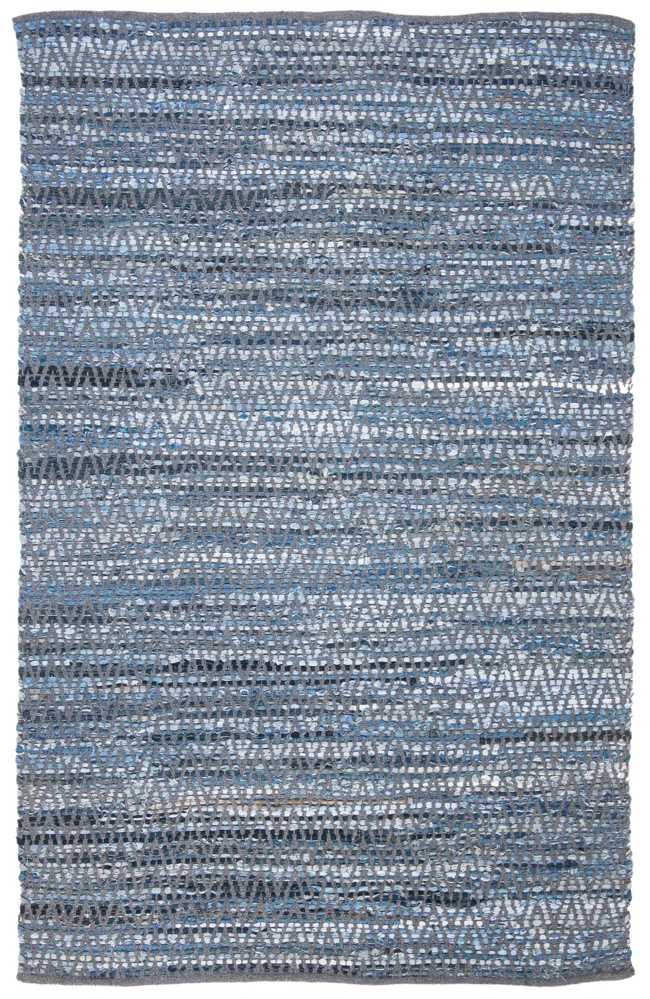 Montauk Zigzag Stripe Hand-Woven Cotton Rug