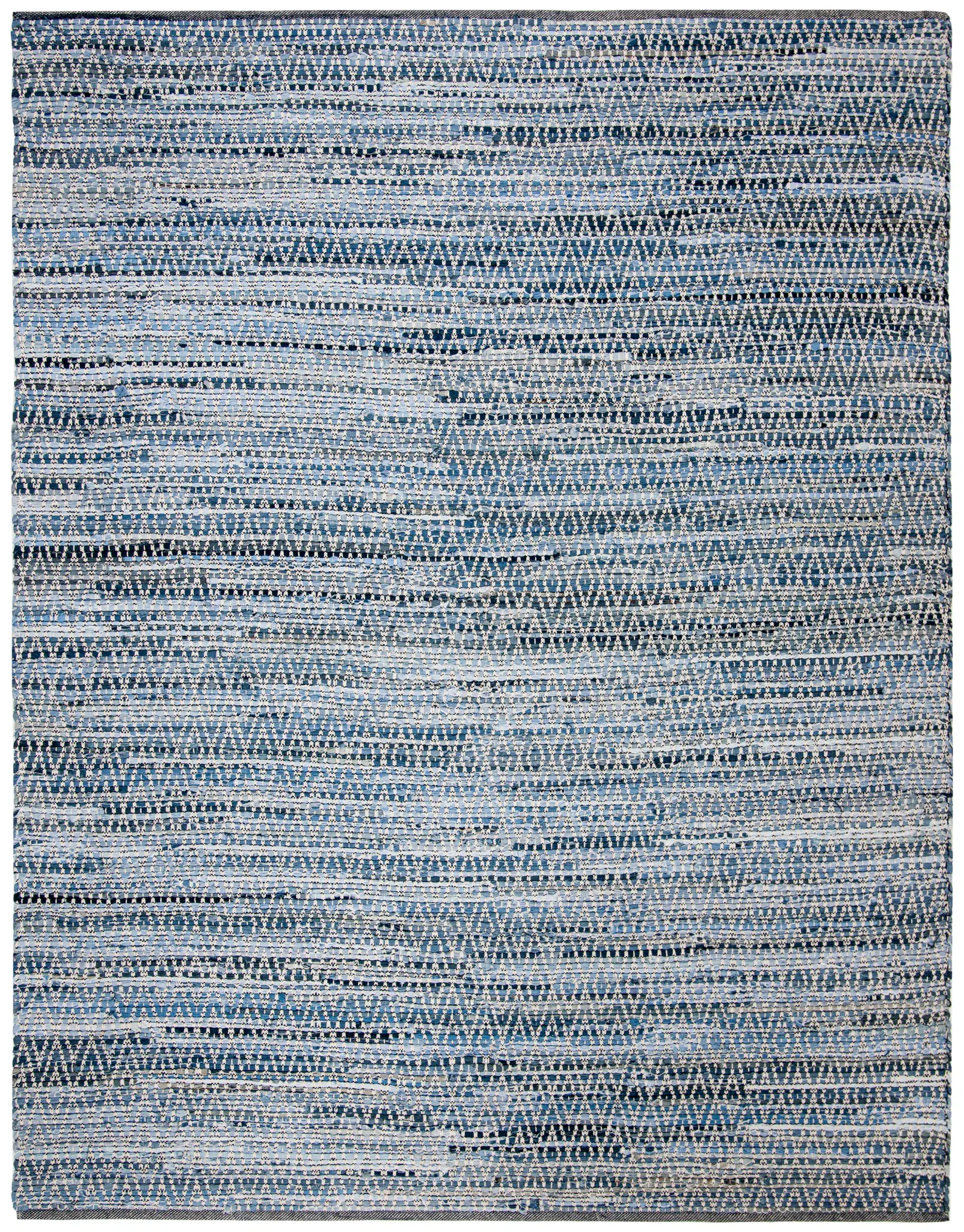 Montauk Linear Diamond Trellis Hand-Woven Cotton Rug