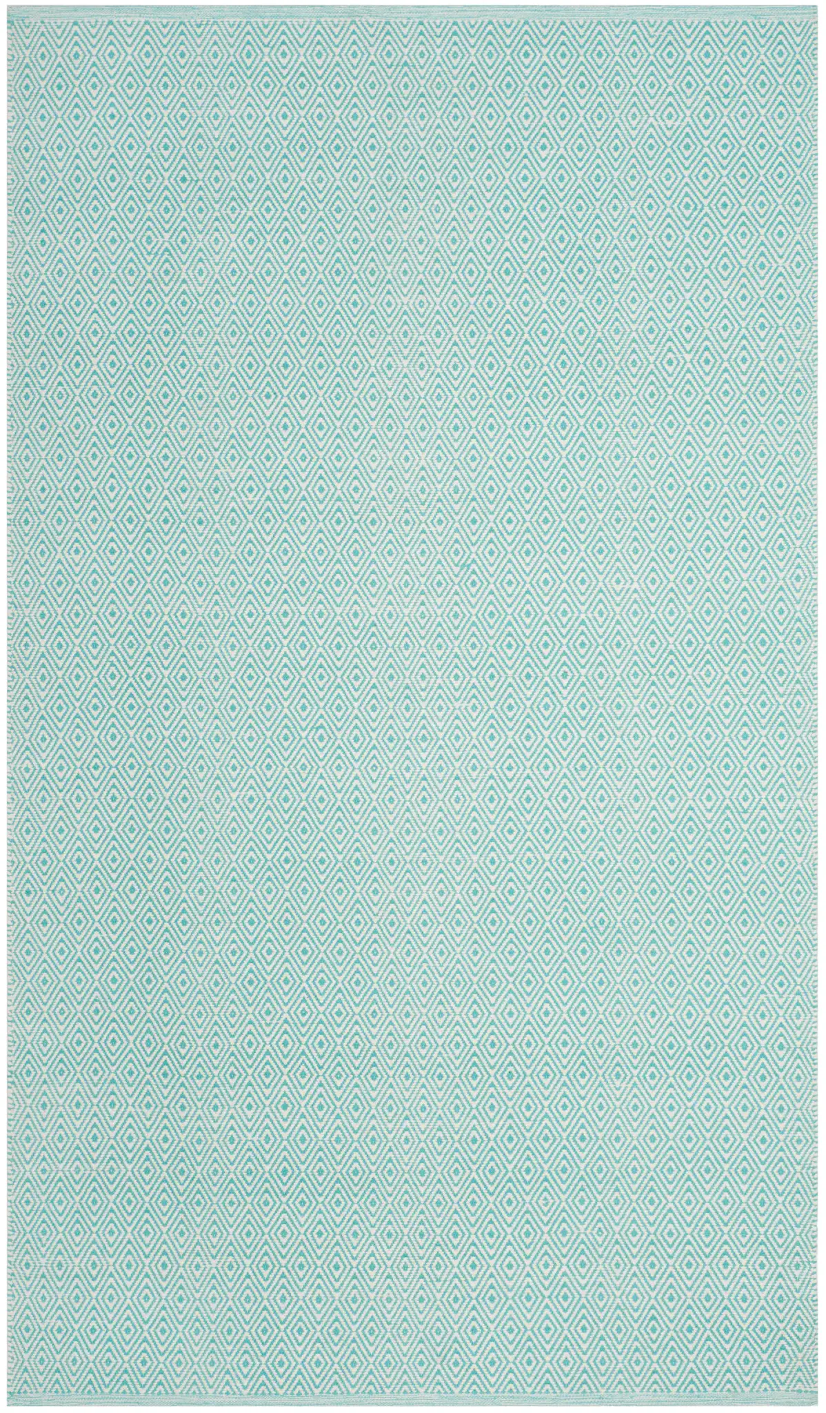 Montauk Diamond Grid Hand-Woven Cotton Rug