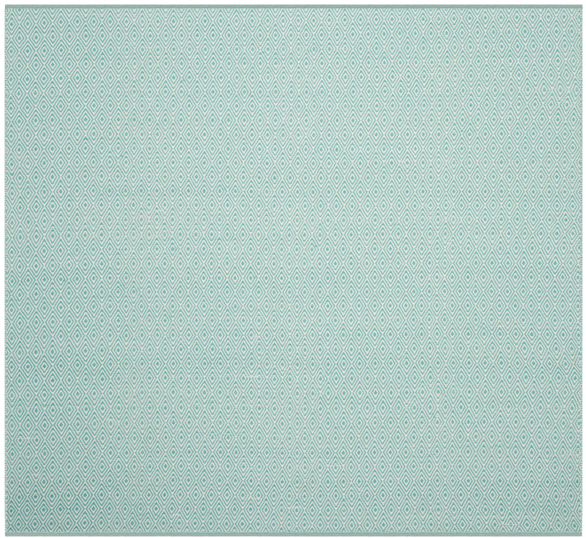 Montauk Diamond Grid Hand-Woven Cotton Rug