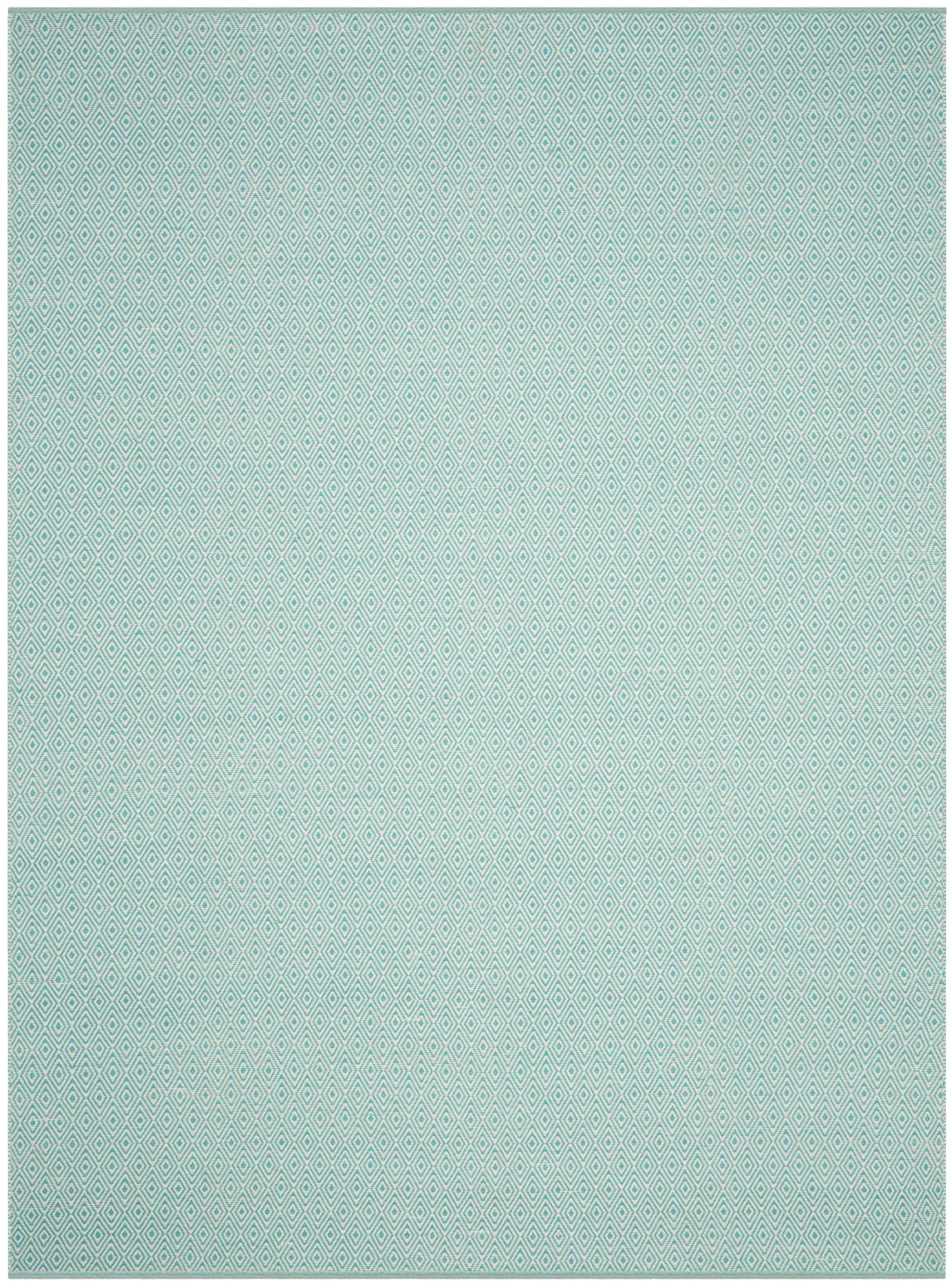Montauk Diamond Grid Hand-Woven Cotton Rug