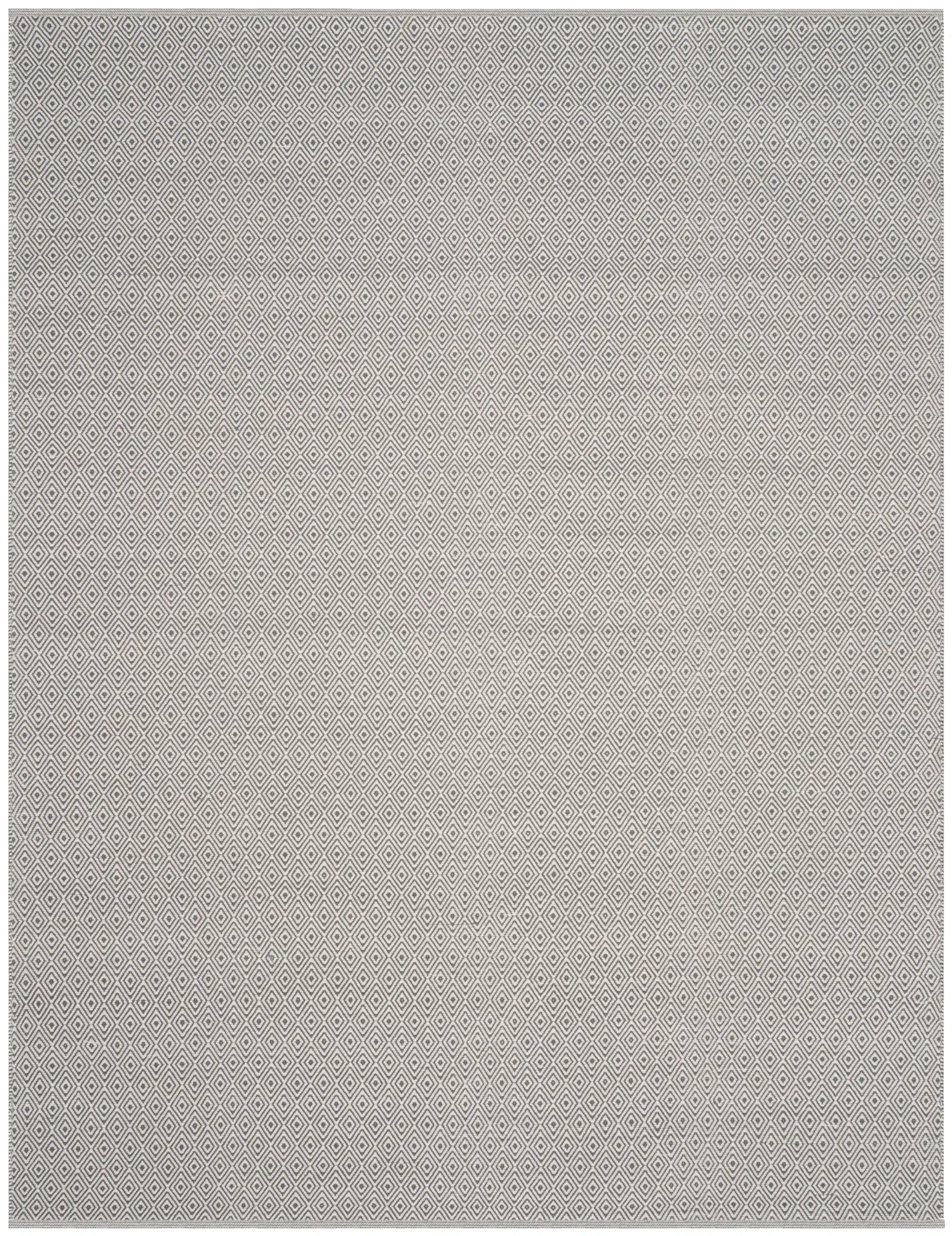 Montauk Diamond Grid Hand-Woven Cotton Rug