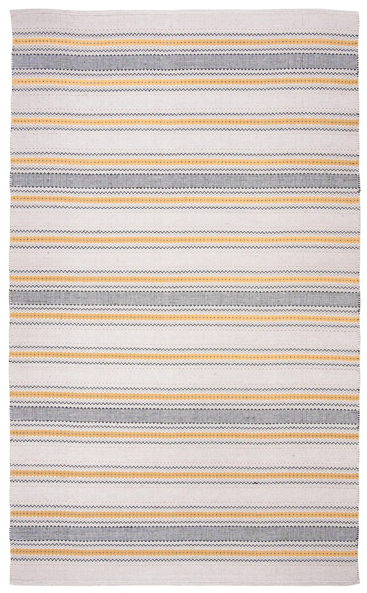 Montauk Pinstripe Hand-Woven Cotton Rug