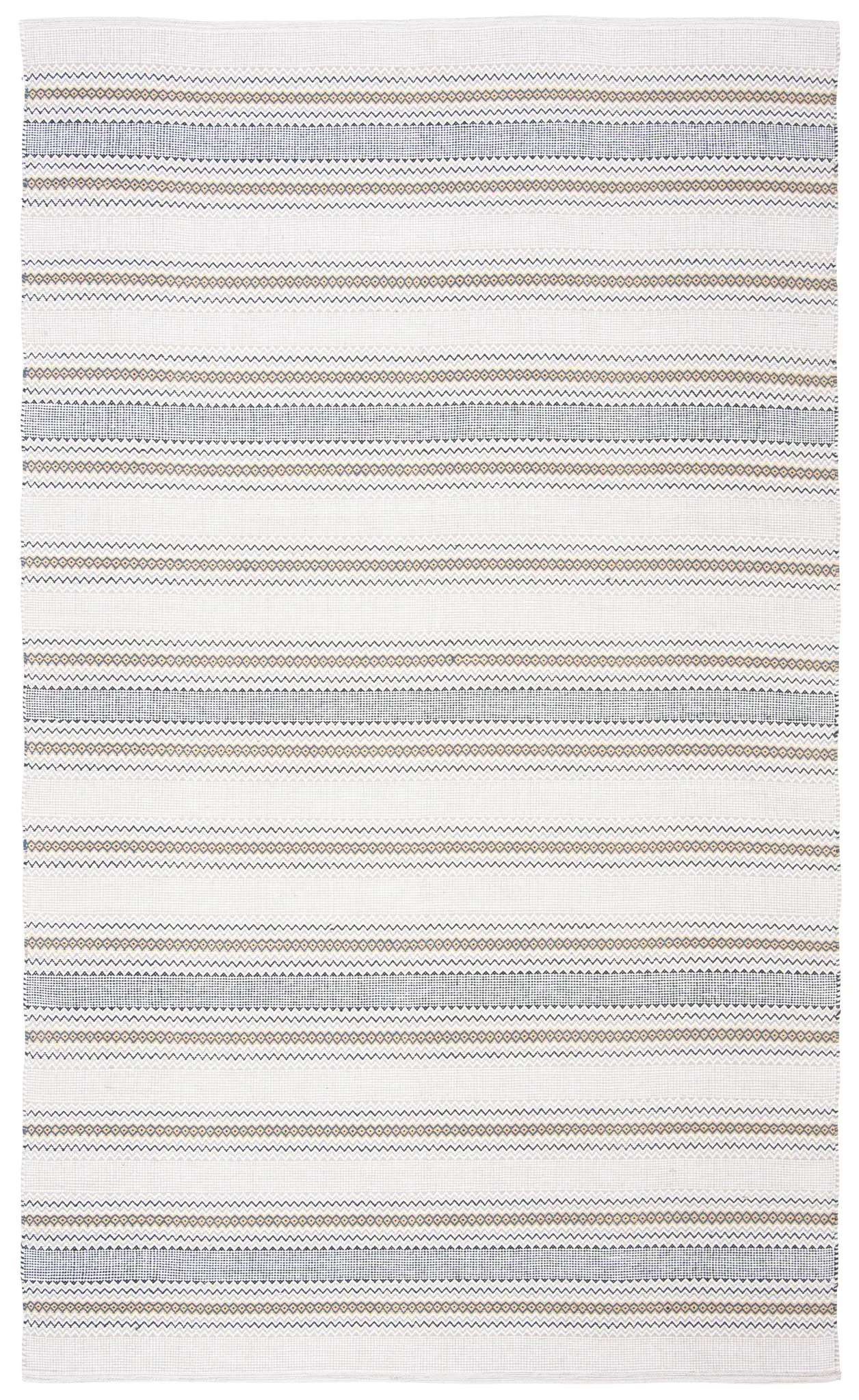 Montauk Pinstripe Hand-Woven Cotton Rug