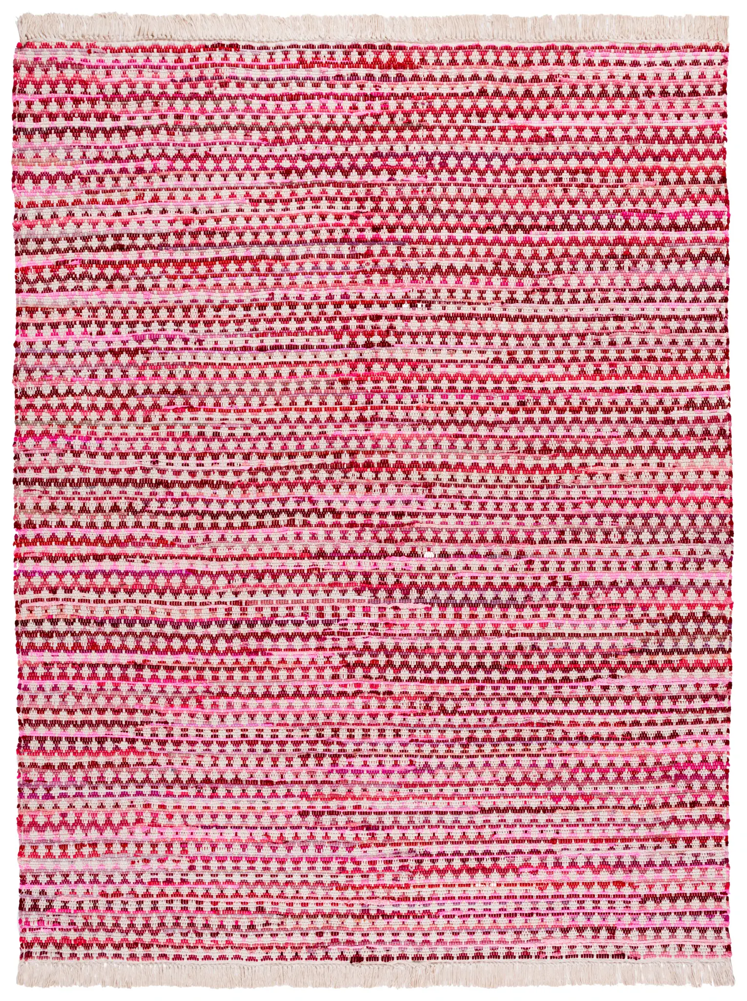 Montauk Diamond Stripe Hand-Woven Cotton Rug
