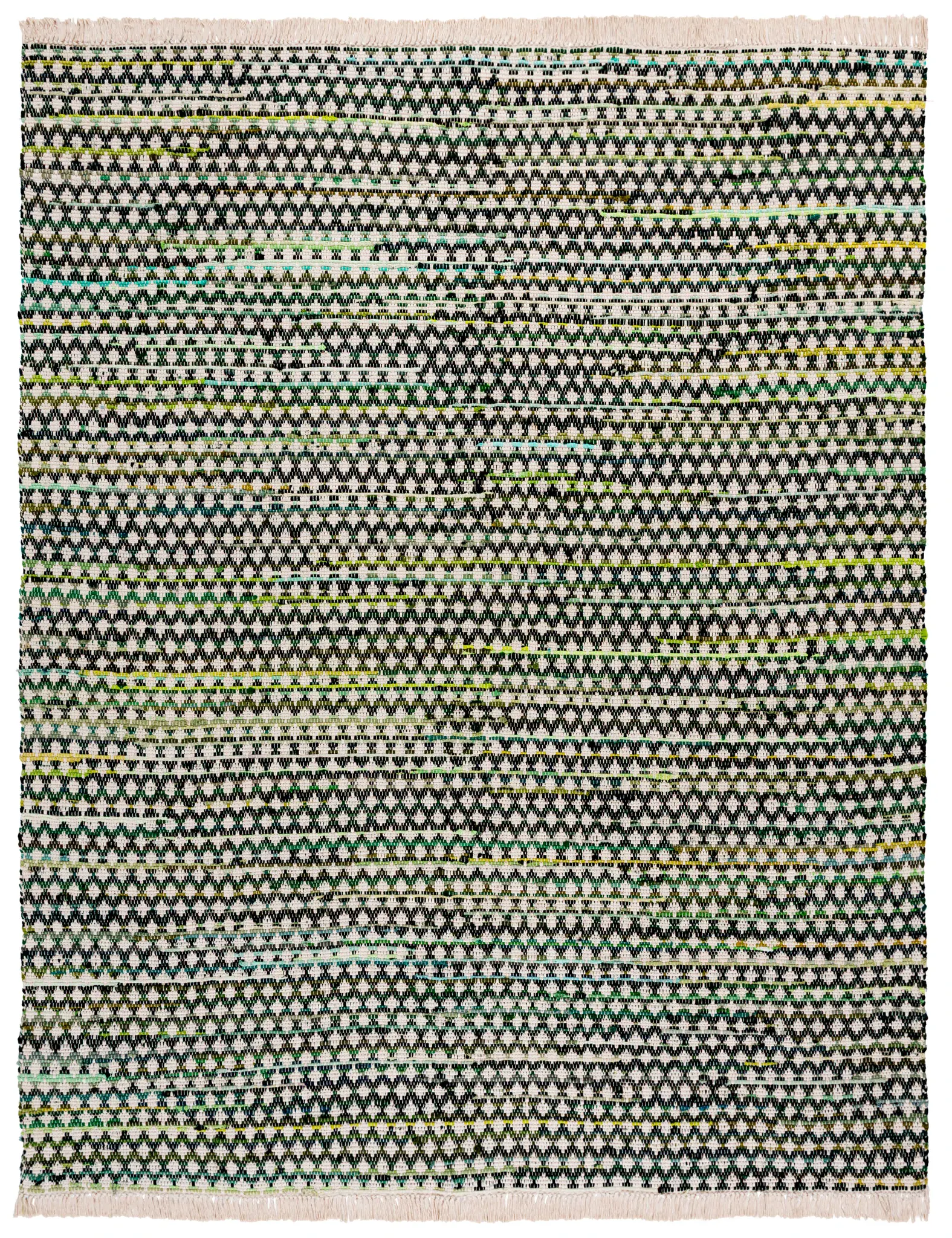 Montauk Diamond Stripe Hand-Woven Cotton Rug