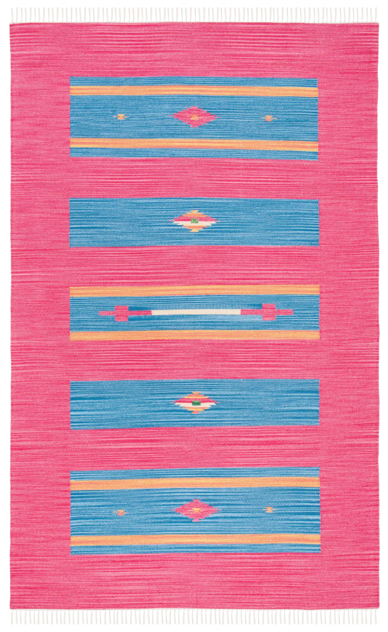 Montauk Southwestern Banded Hand-Woven Cotton Rug