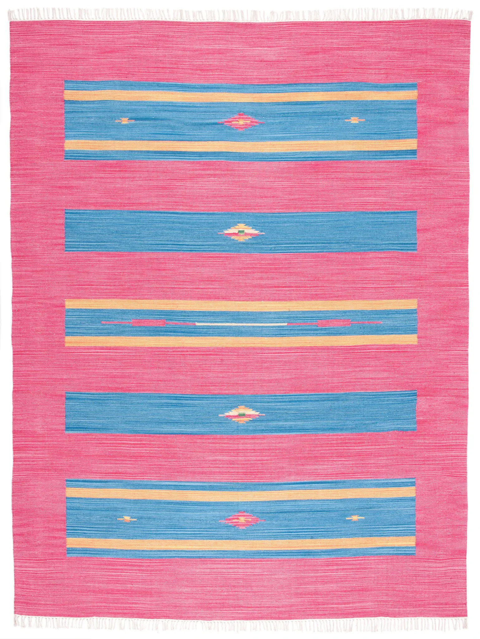 Montauk Southwestern Banded Hand-Woven Cotton Rug