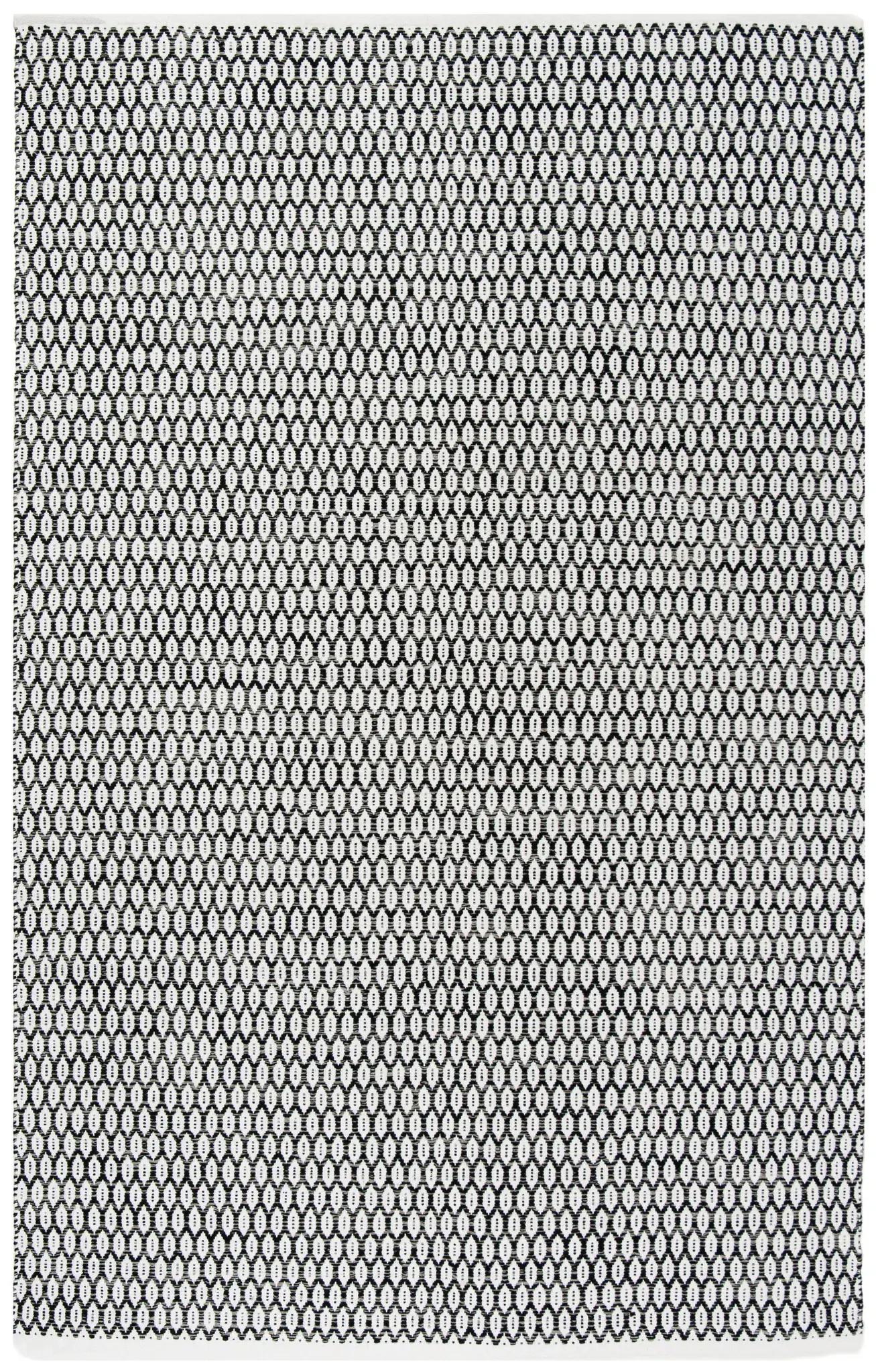 Montauk Diamond Lattice Hand-Woven Cotton Rug