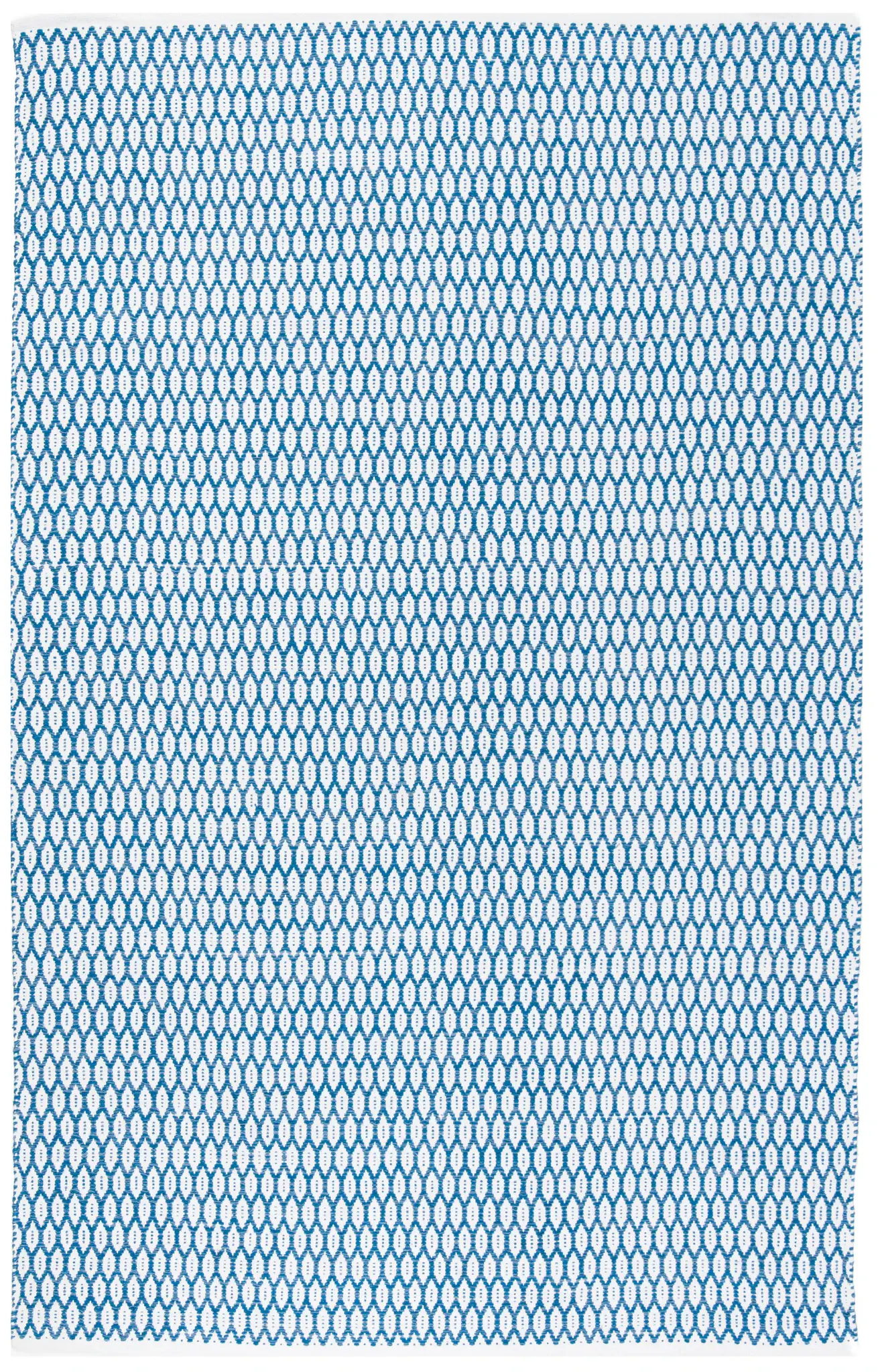 Montauk Diamond Lattice Hand-Woven Cotton Rug