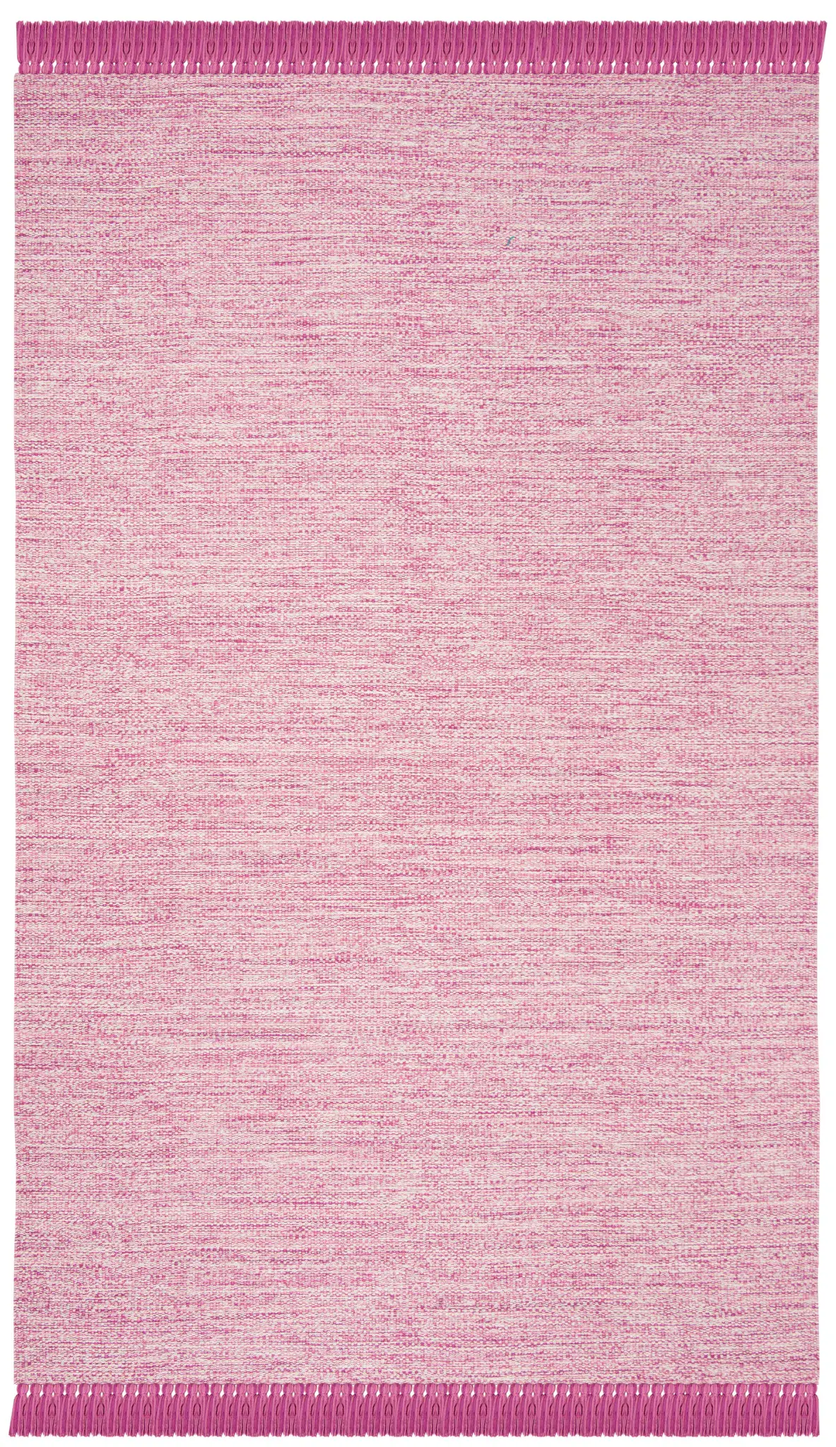 Montauk Heathered Fringed Hand-Woven Cotton Rug