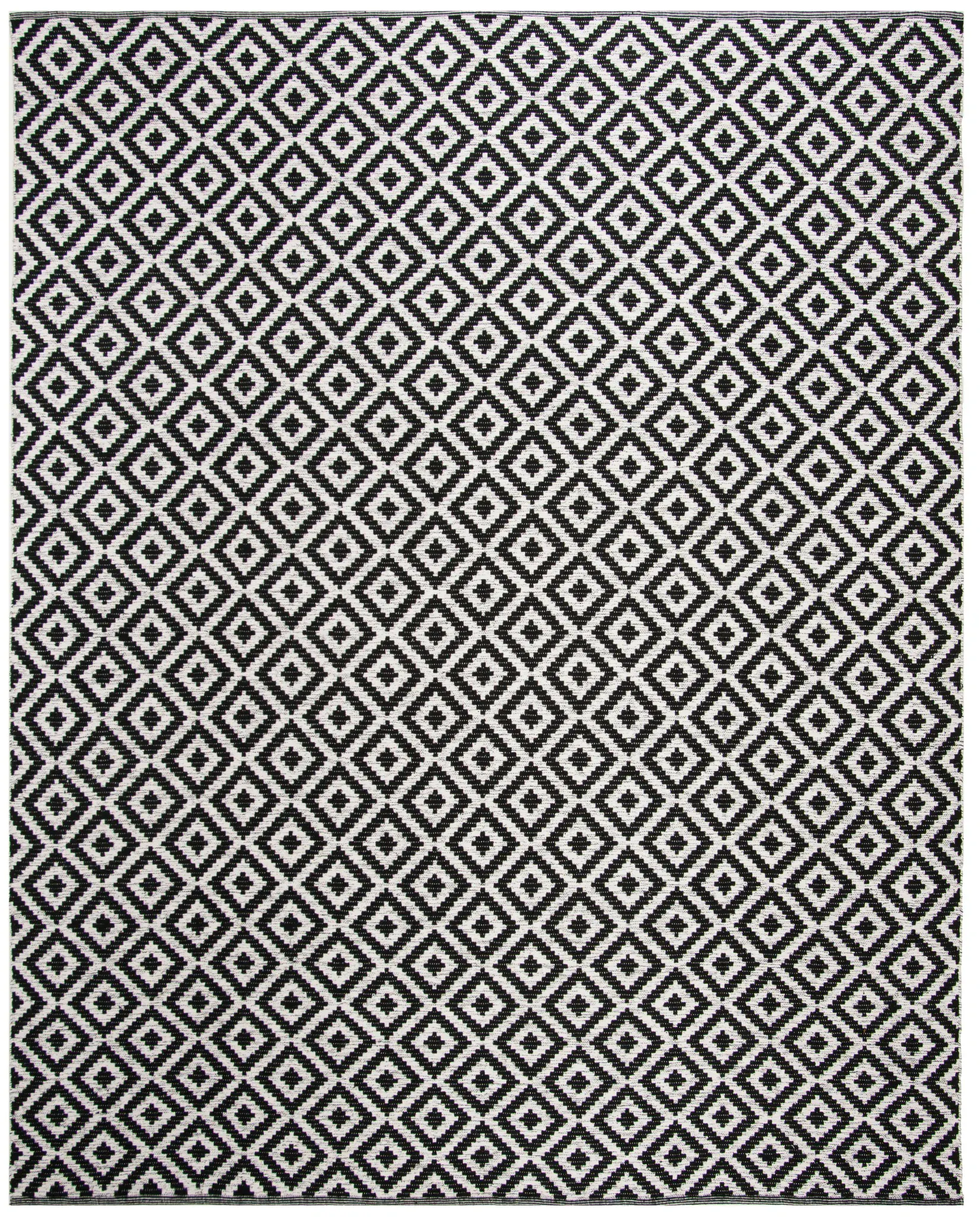 Montauk Stepped Diamond Hand-Woven Cotton Rug