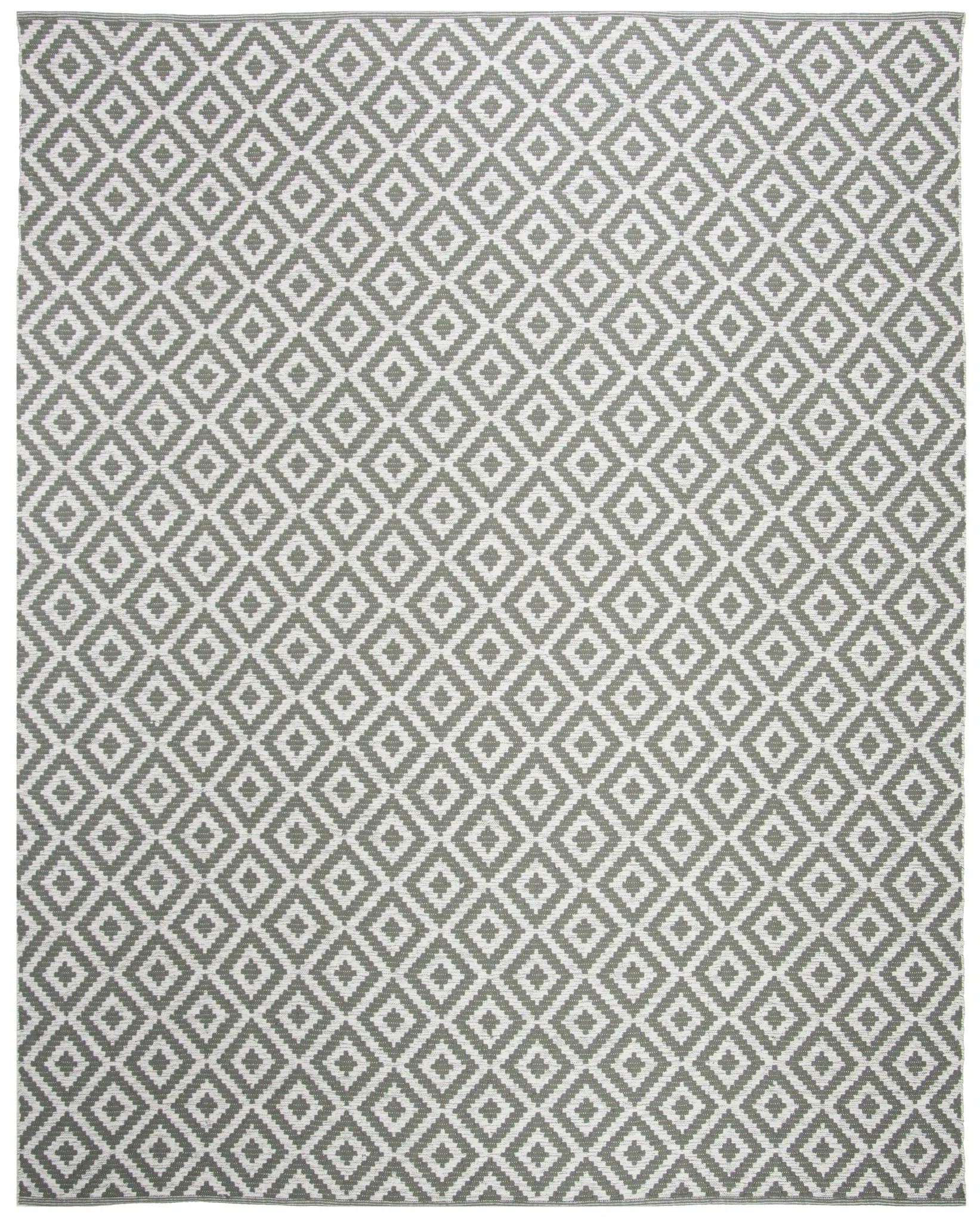 Montauk Stepped Diamond Hand-Woven Cotton Rug