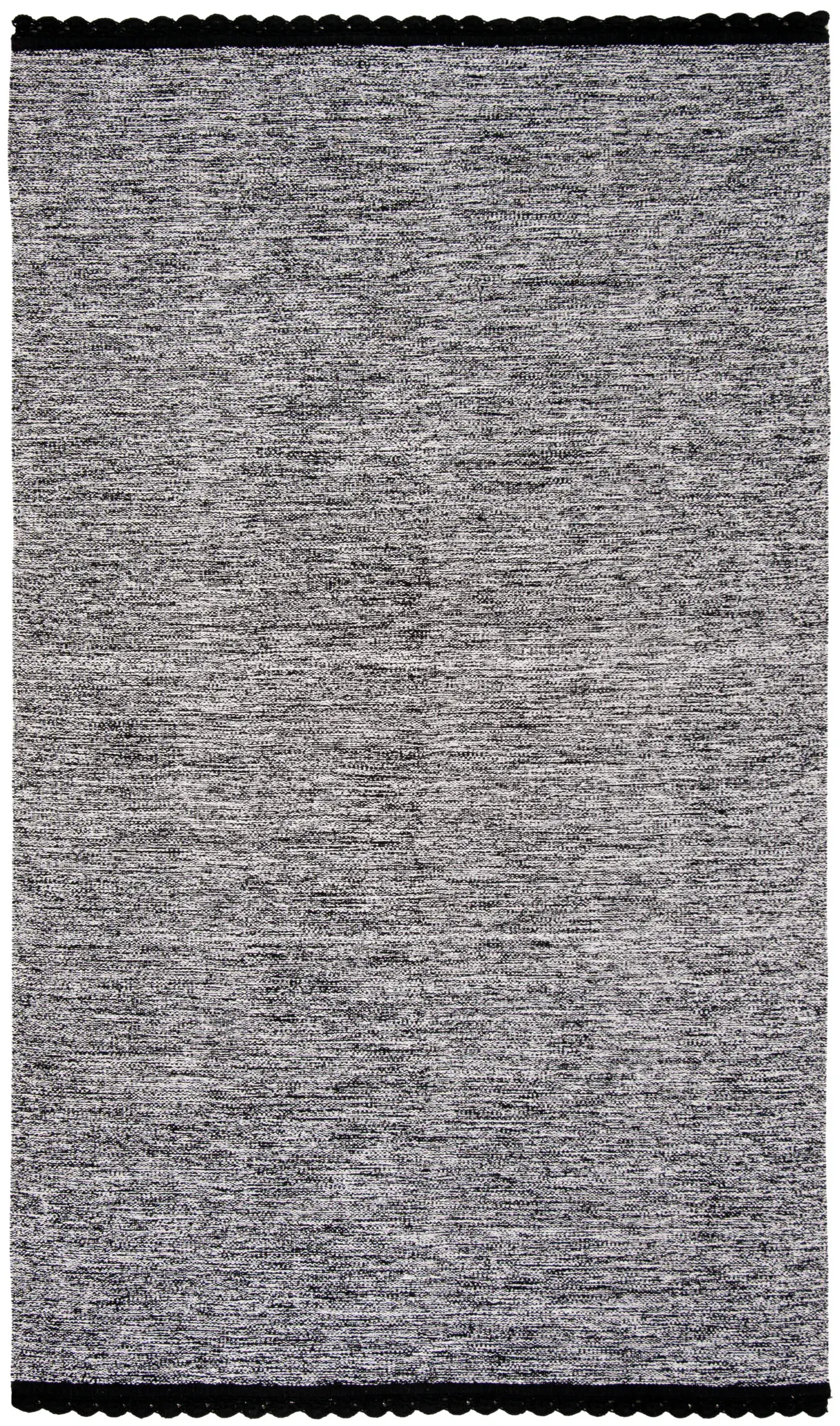 Montauk Scalloped Border Hand-Woven Cotton Rug