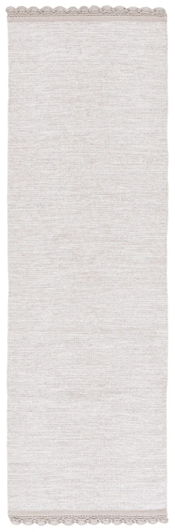 Montauk Scalloped Border Hand-Woven Cotton Rug