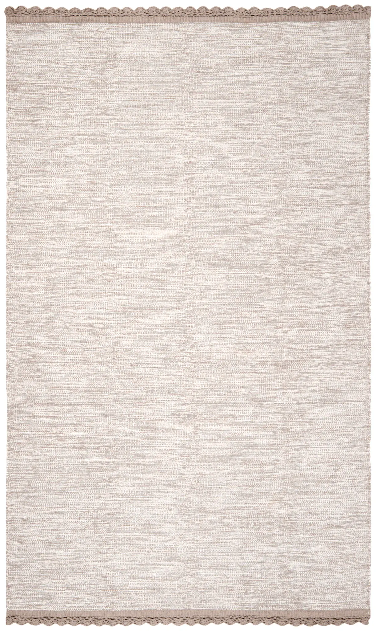Montauk Scalloped Border Hand-Woven Cotton Rug