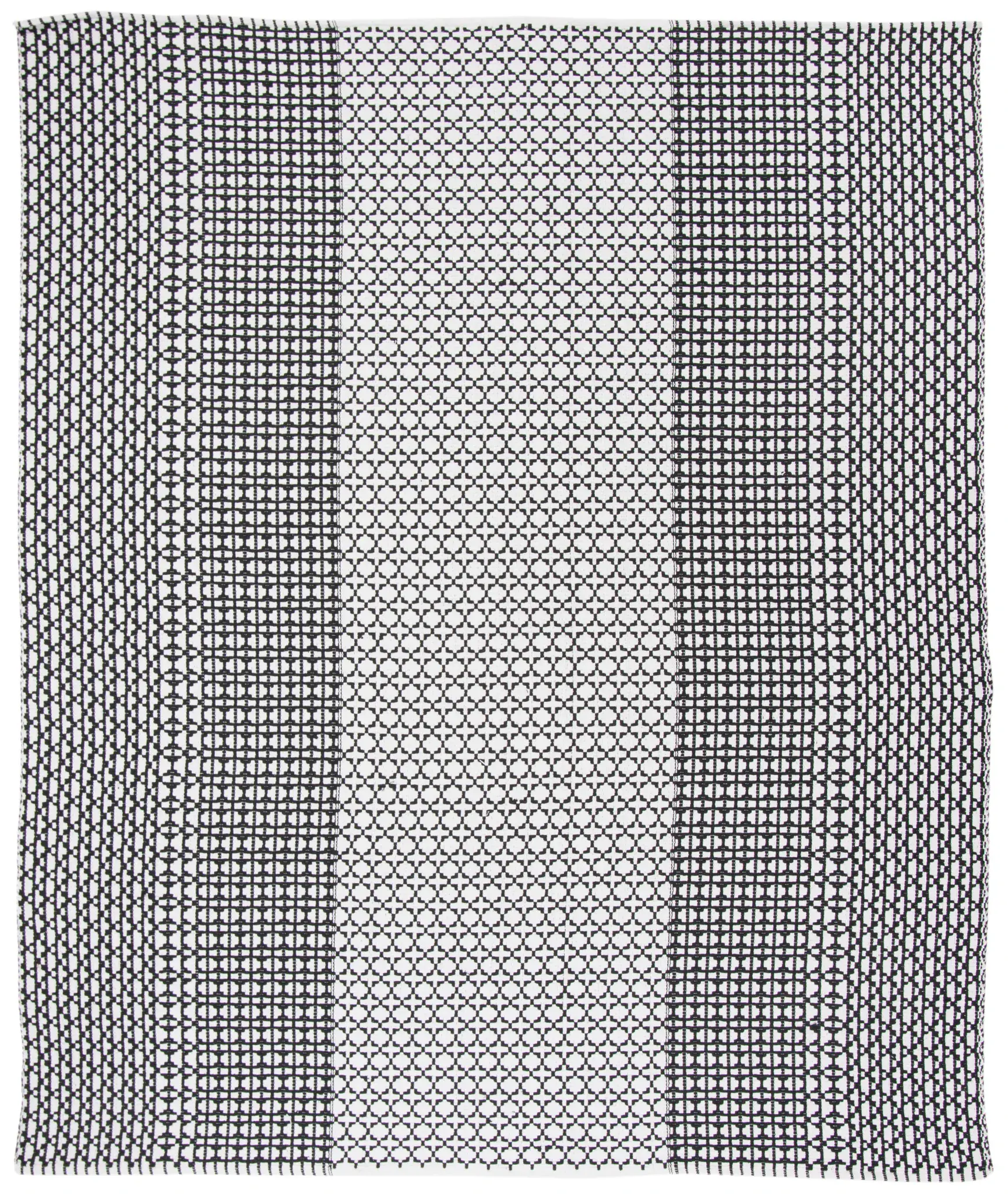 Montauk Striped Lattice Hand-Woven Cotton Rug