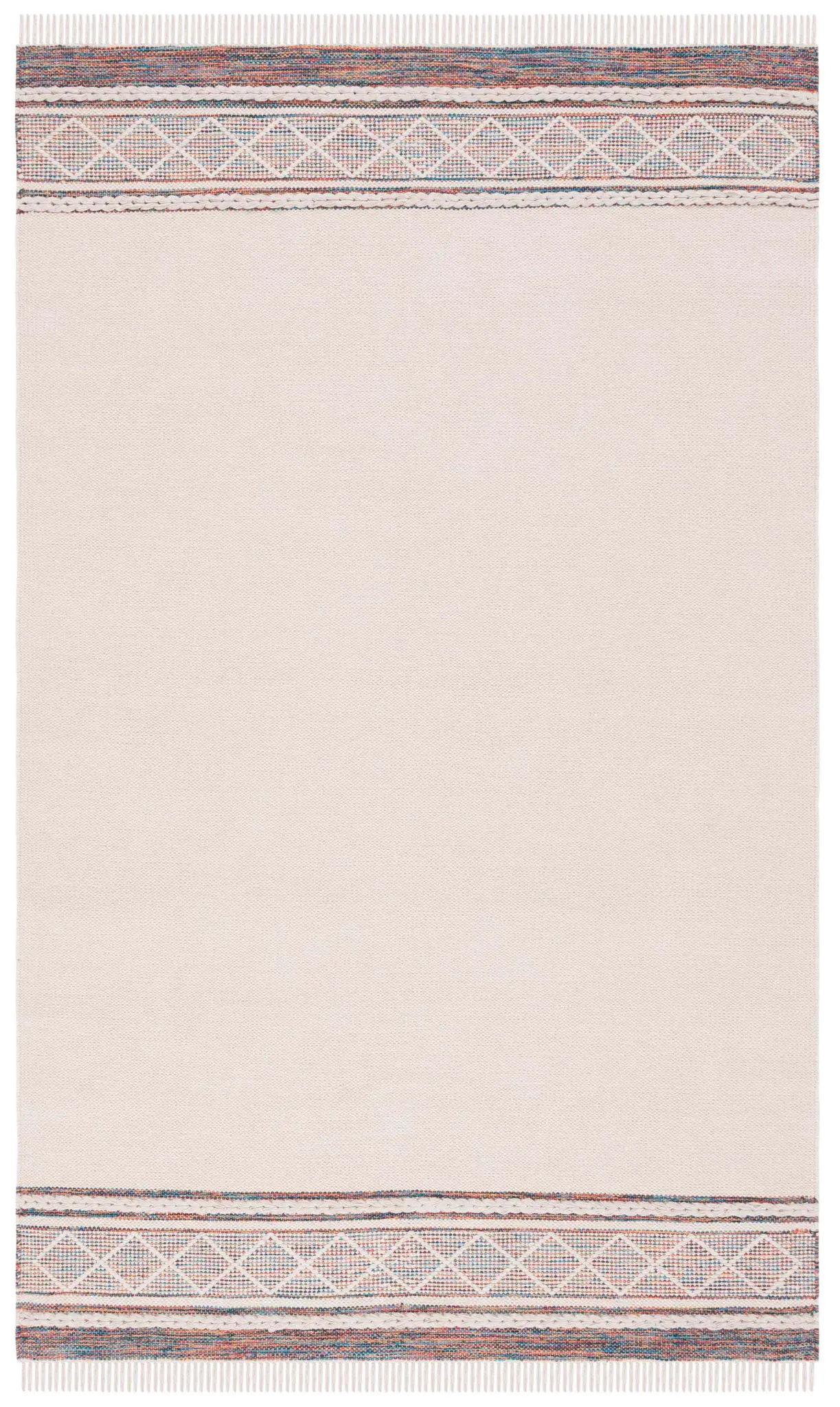 Montauk Canyon Banded Fringe Hand-Loomed Cotton Rug