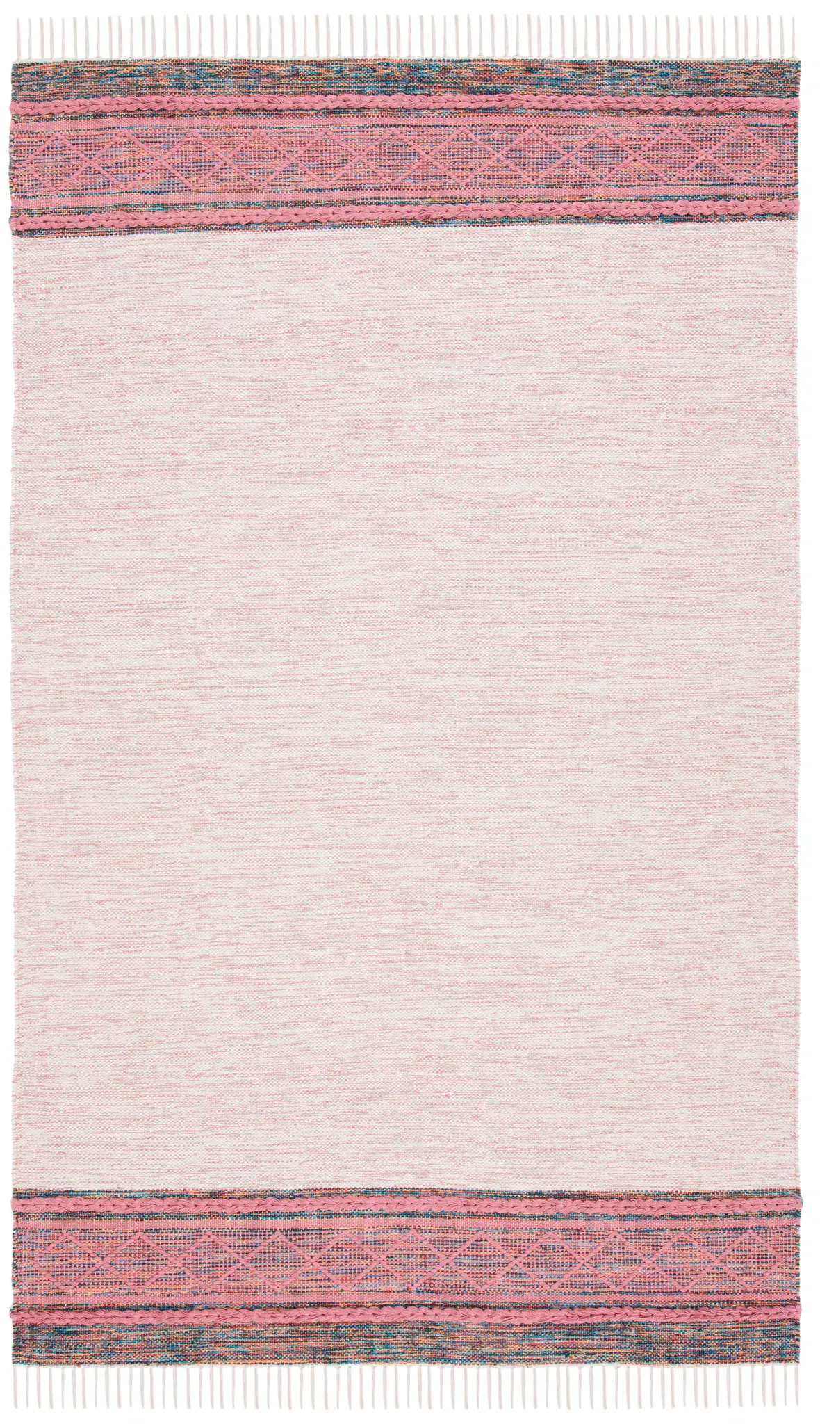 Montauk Canyon Banded Fringe Hand-Loomed Cotton Rug